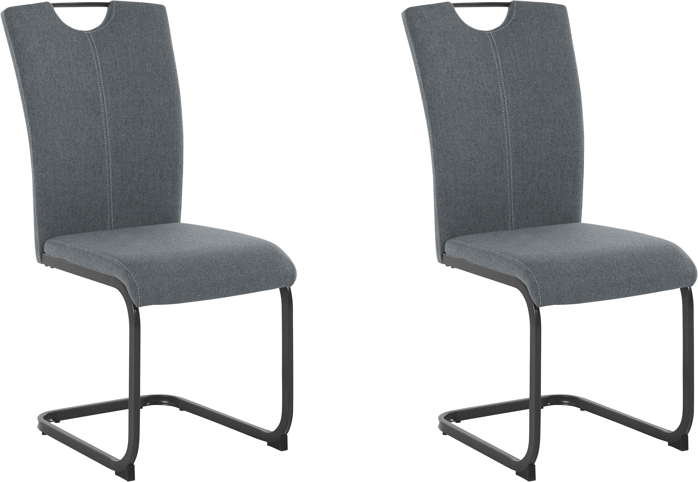 Image of Homexperts Esszimmerstuhl »Viva«, (Set), 2 St., Webstoff, (2 oder 4 Stück), Bezug in Webstoff, Metallgestell in anthrazit bei Ackermann Versand Schweiz