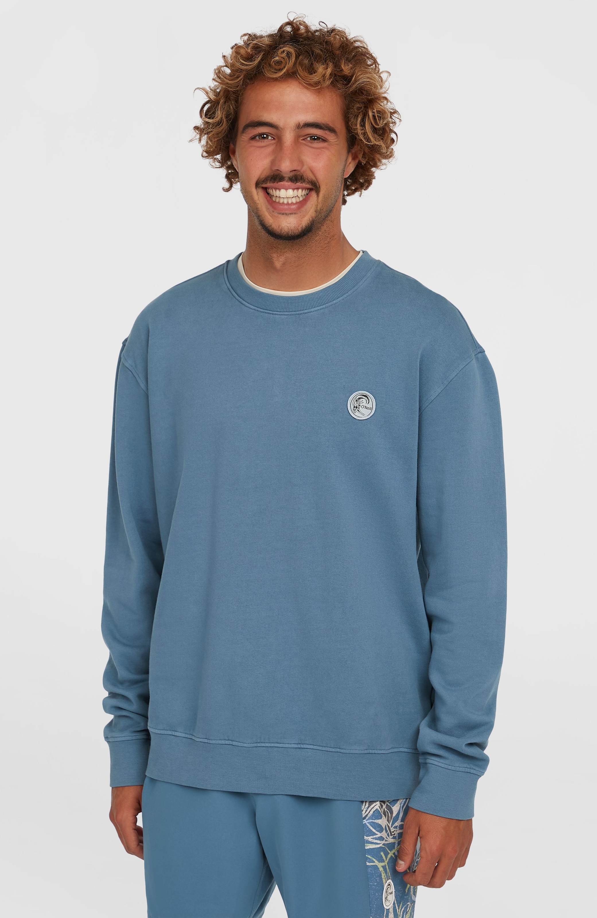 Image of ONeill Sweatshirt "ORIGINALS CREW", mit Grafik zur ONeill Super Suit-Kampagne aus den 70ern, stückgefärbt