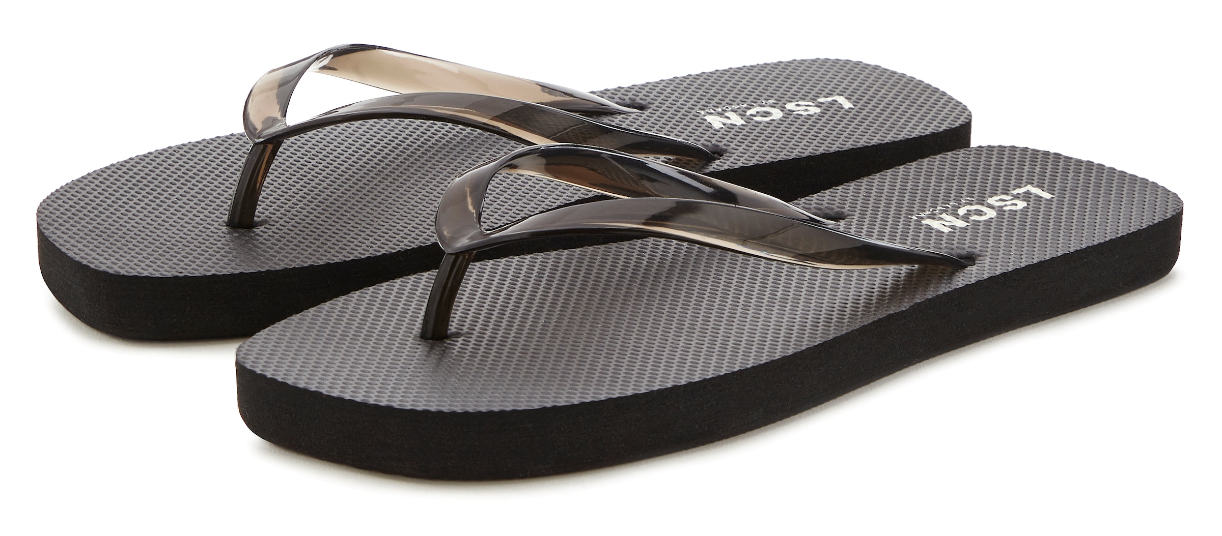 Image of LSCN by LASCANA Badezehentrenner "Flip-Flops, Badelatsche, Badeschuhe, Sandale, Pantolette, Badeschlappe" NEU Zehentrenner, Sommerschuhe in modischer Karree-Form VEGAN