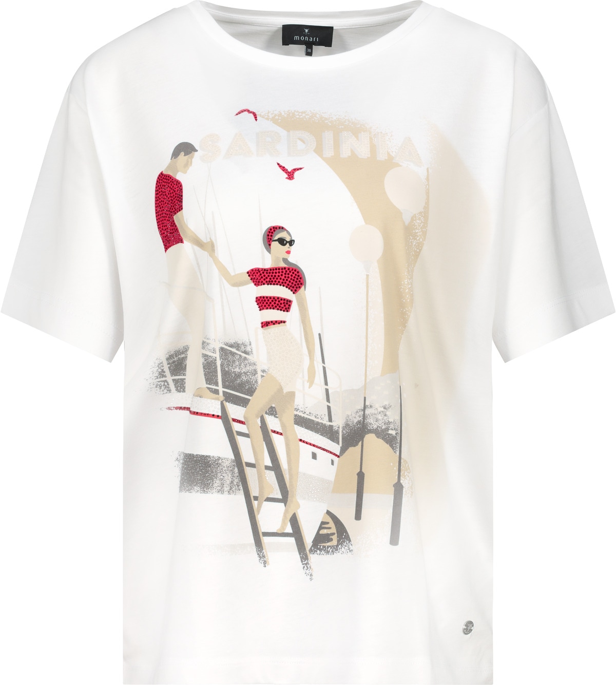 Monari Rundhalsshirt, mit Frontprint