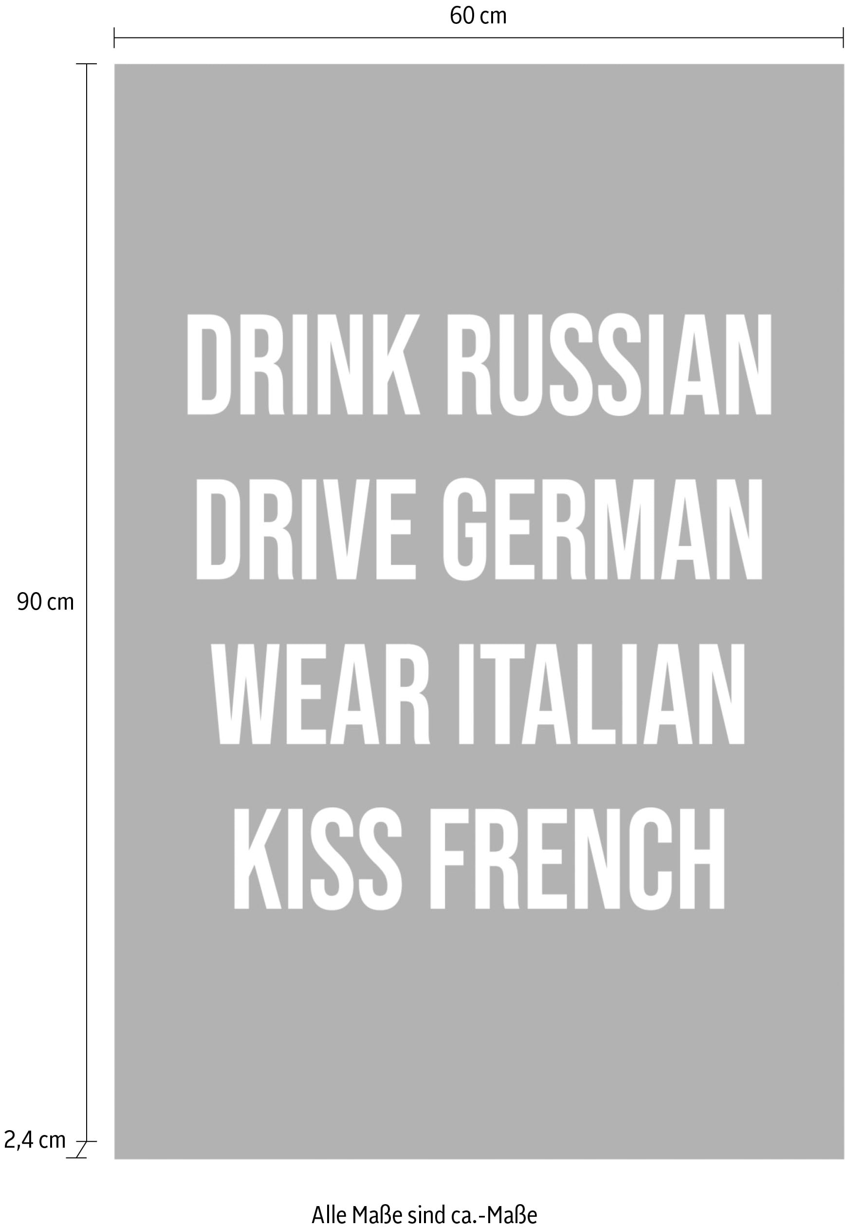 queence Tableau en verre acrylique »Spruch« Fine Art-Print in Galeriequalität