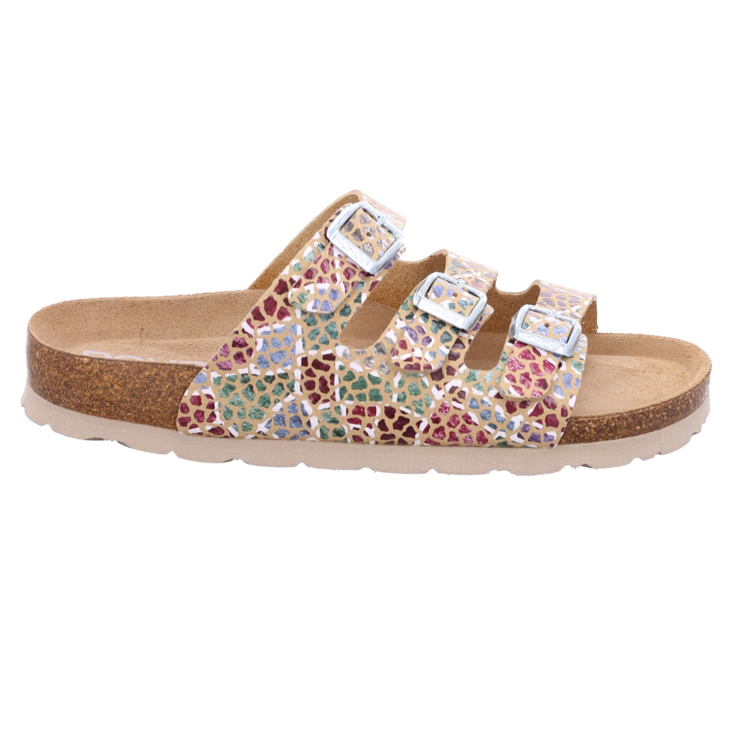 Rohde Pantolette »SUNNYS N°13«  chaussure d'été, mule, chausson avec imprimé coloré, largeur G = large