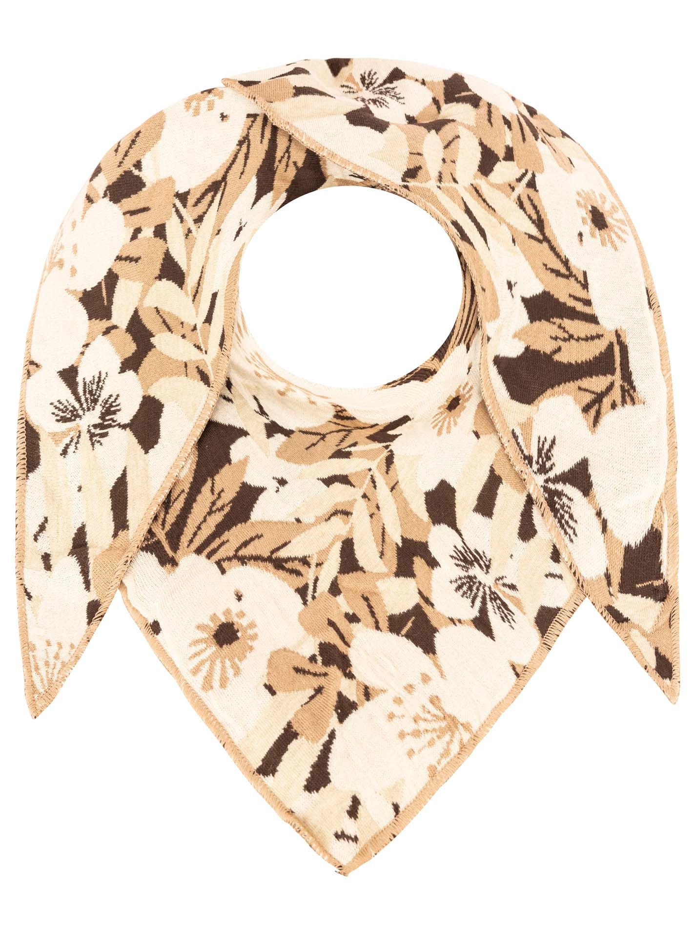 Zwillingsherz Dreieckstuch »"Blumen & Sträucher"« Strick, florales Muster, wärmend