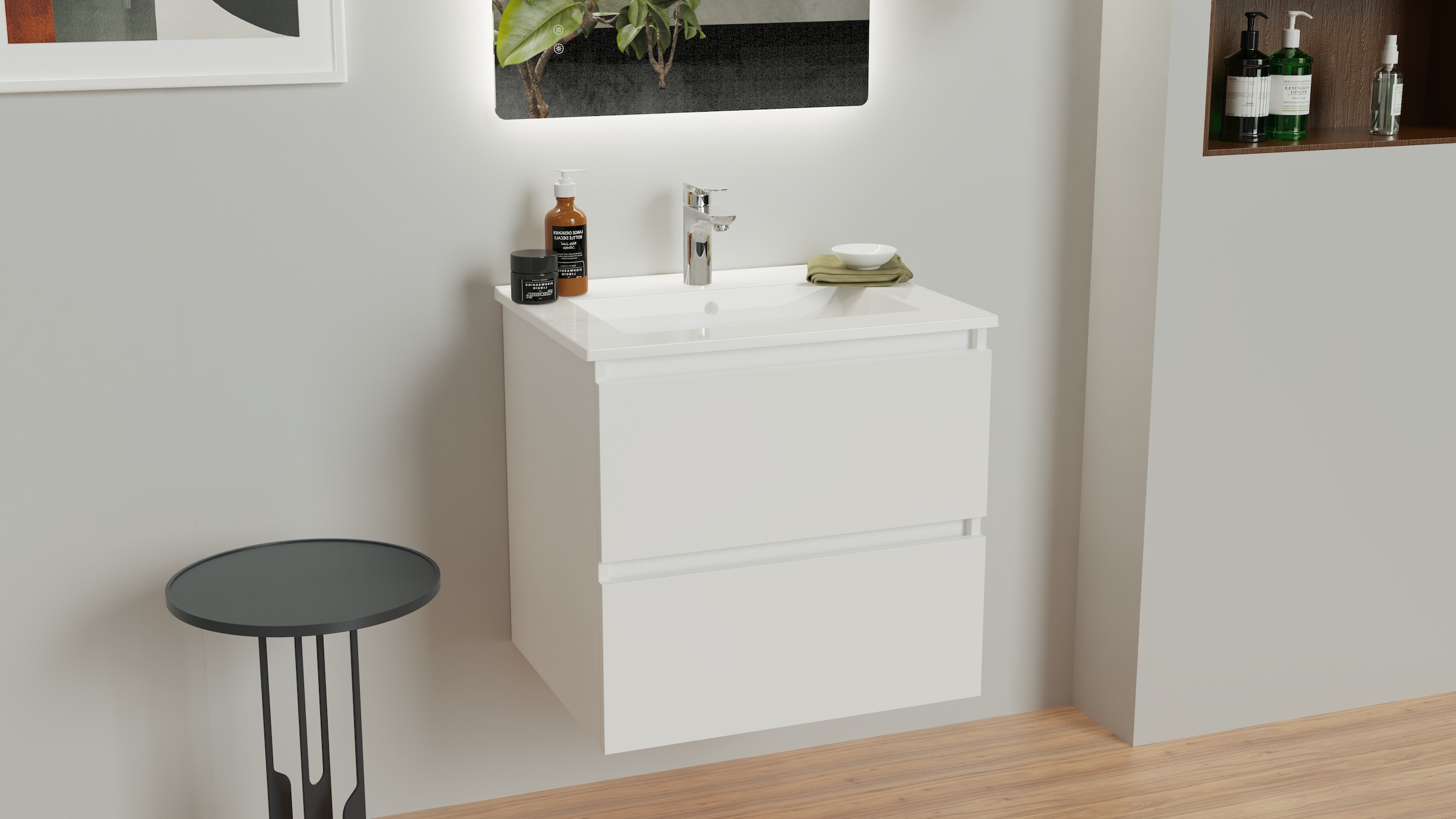 welltime Badmöbel-Set »Toledo in verschiedenen Breiten erhältlich« Komplett-Set, 