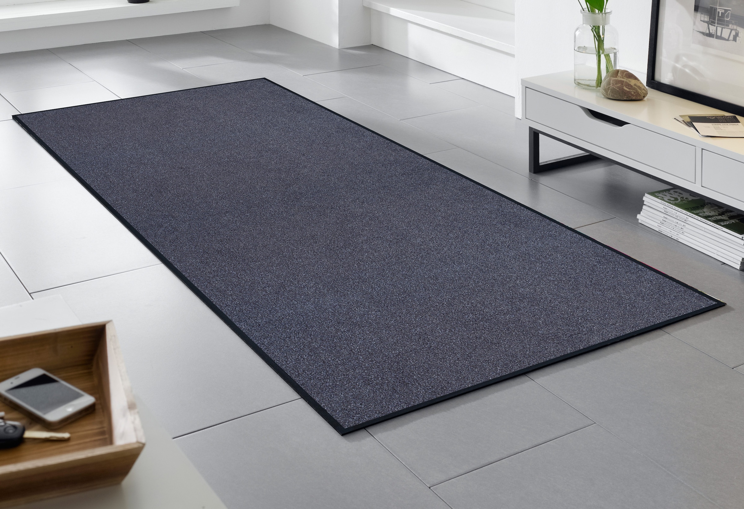Image of wash+dry by Kleen-Tex Fussmatte "Trend Uni, Schmutzfangmatte, waschbar" rechteckig 7 mm Höhe rutschhemmend, In- und Outdoor geeignet, auch als Läufer erhältlich