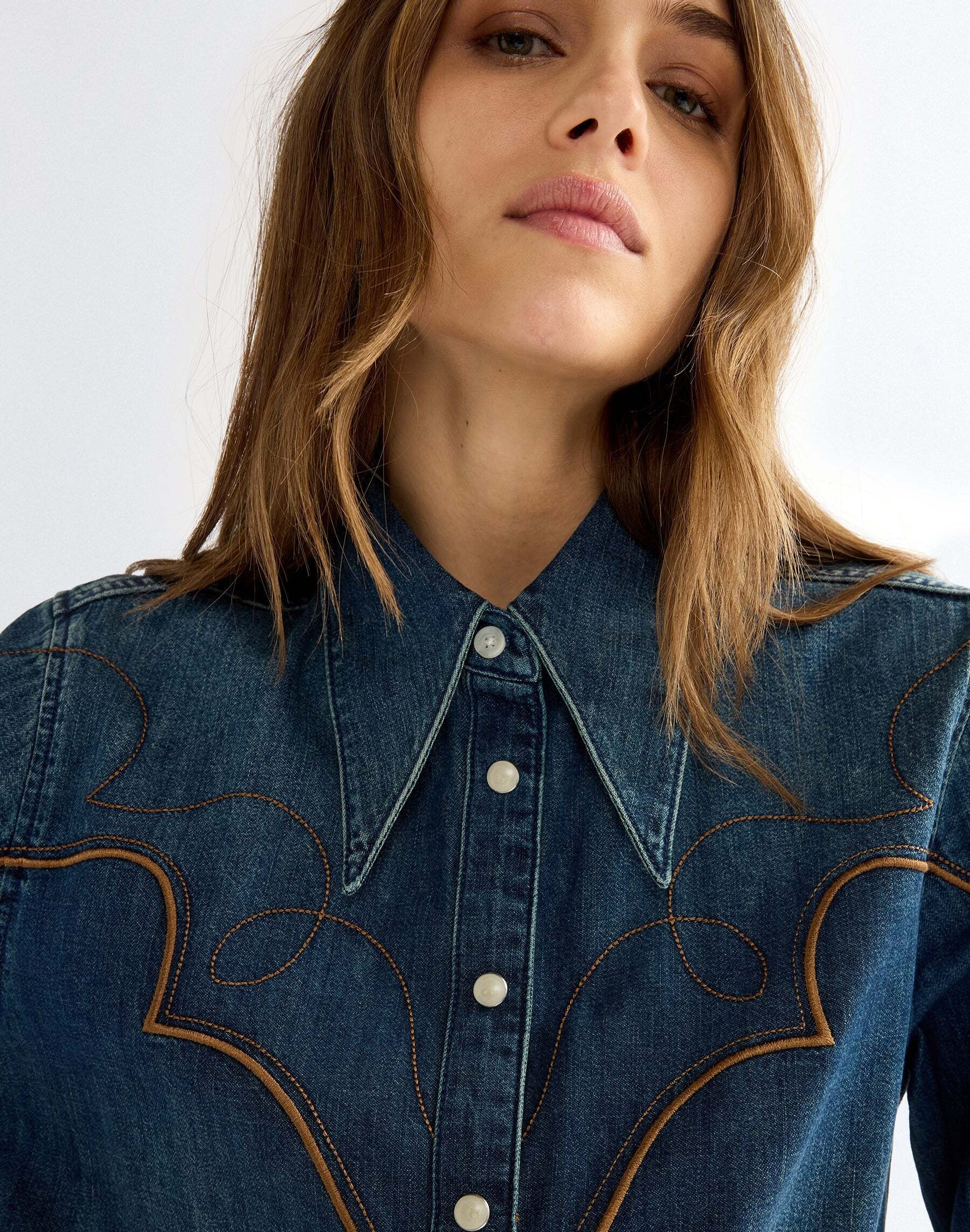 Wrangler Jeansbluse »WRANGLER Jeanshemd Western Yoke«