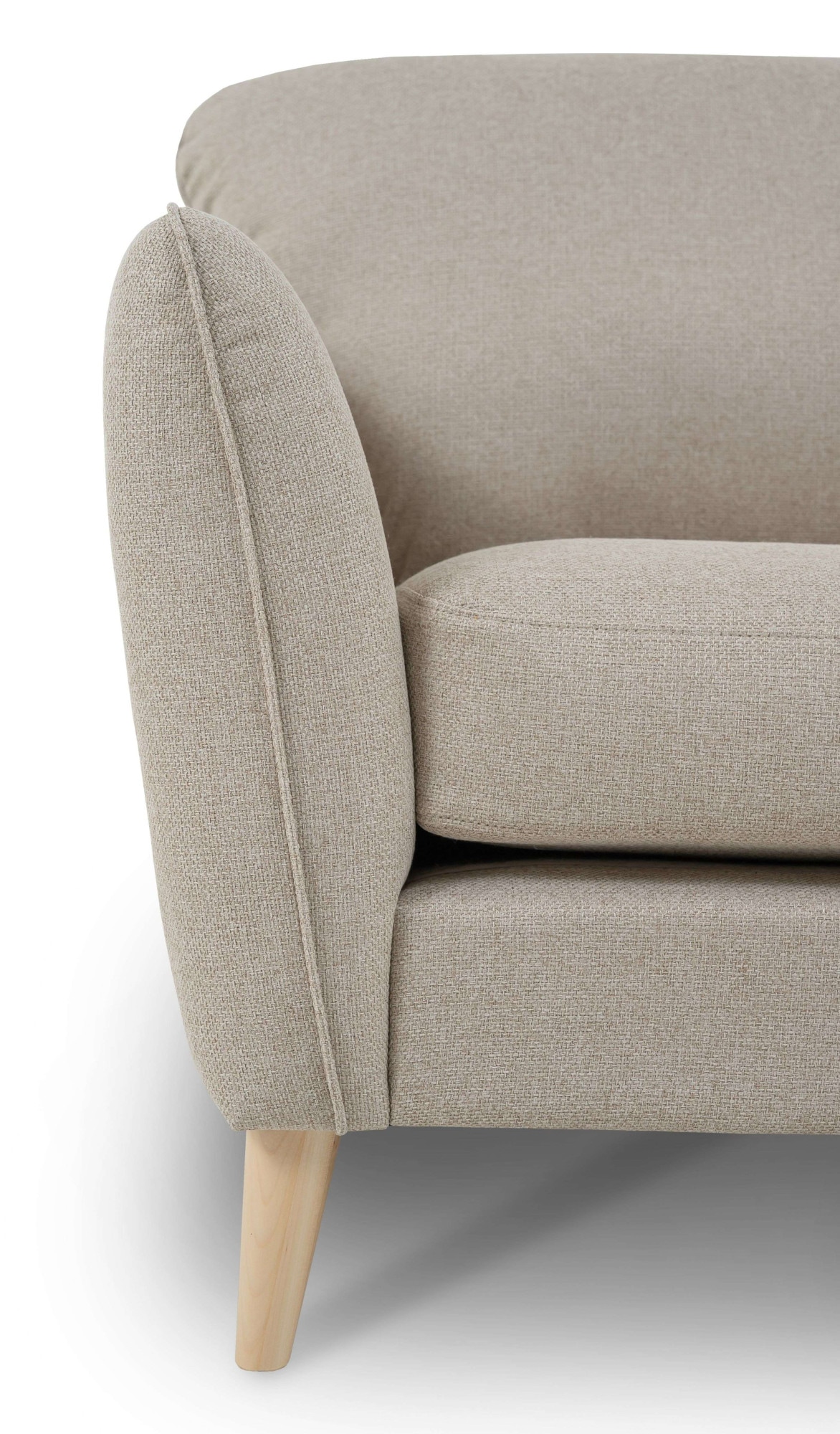 Home affaire 3-Sitzer »MARSEILLE 3er Sofa 206 cm, Cord, Flachgewebe, Struktur, Webstoff«, Massivholzbeine Eiche, Landhausstil, Wellenunterfederung