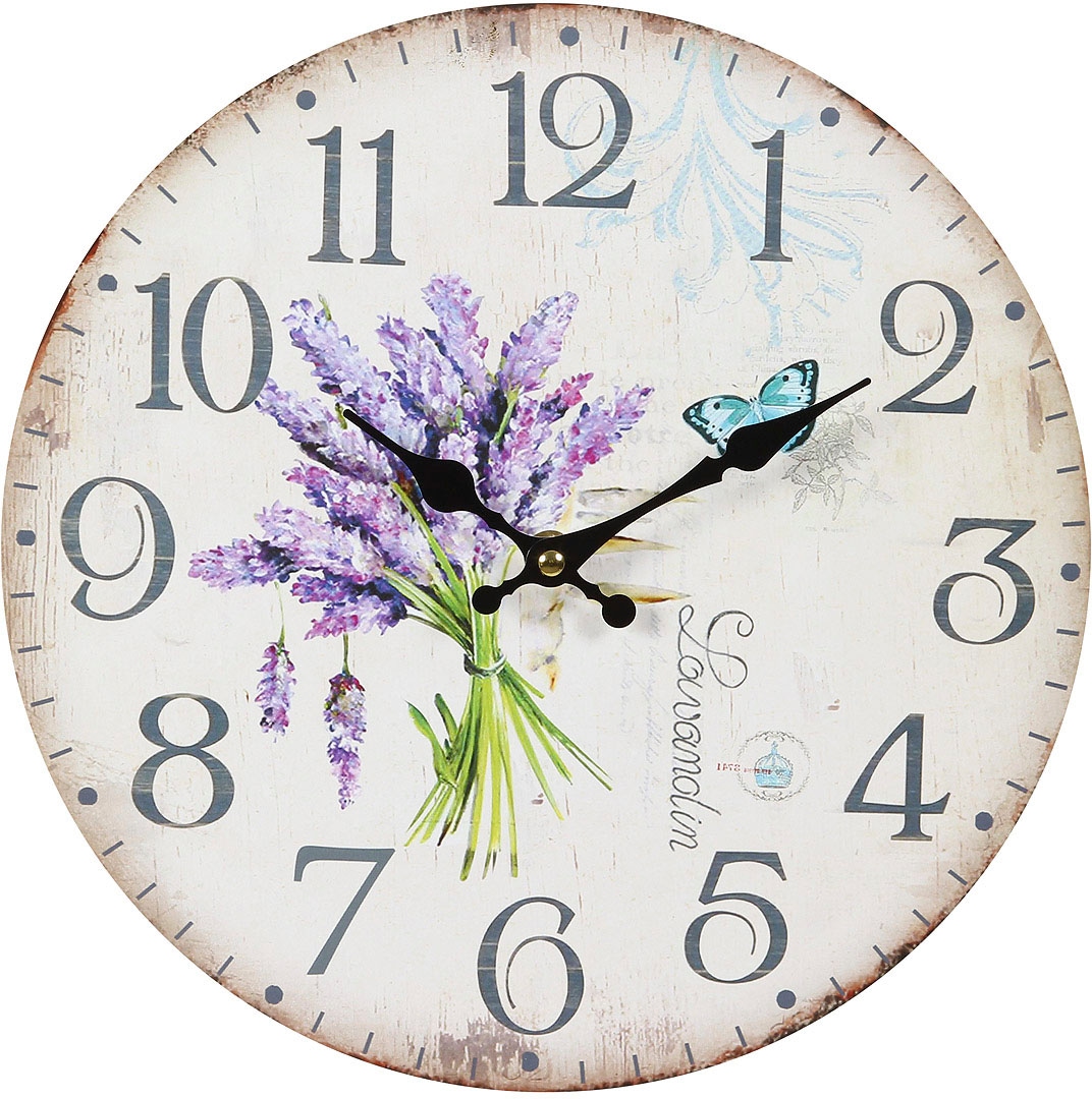 Image of Ambiente Haus Wanduhr »Lavendel Wanduhr 28cm« bei Ackermann Versand Schweiz