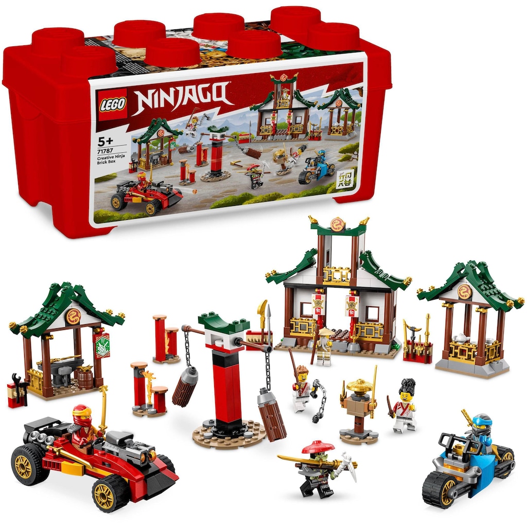 LEGO® Konstruktionsspielsteine »Kreative Ninja Steinebox (71787), LEGO® NINJAGO«, (530 St.)
