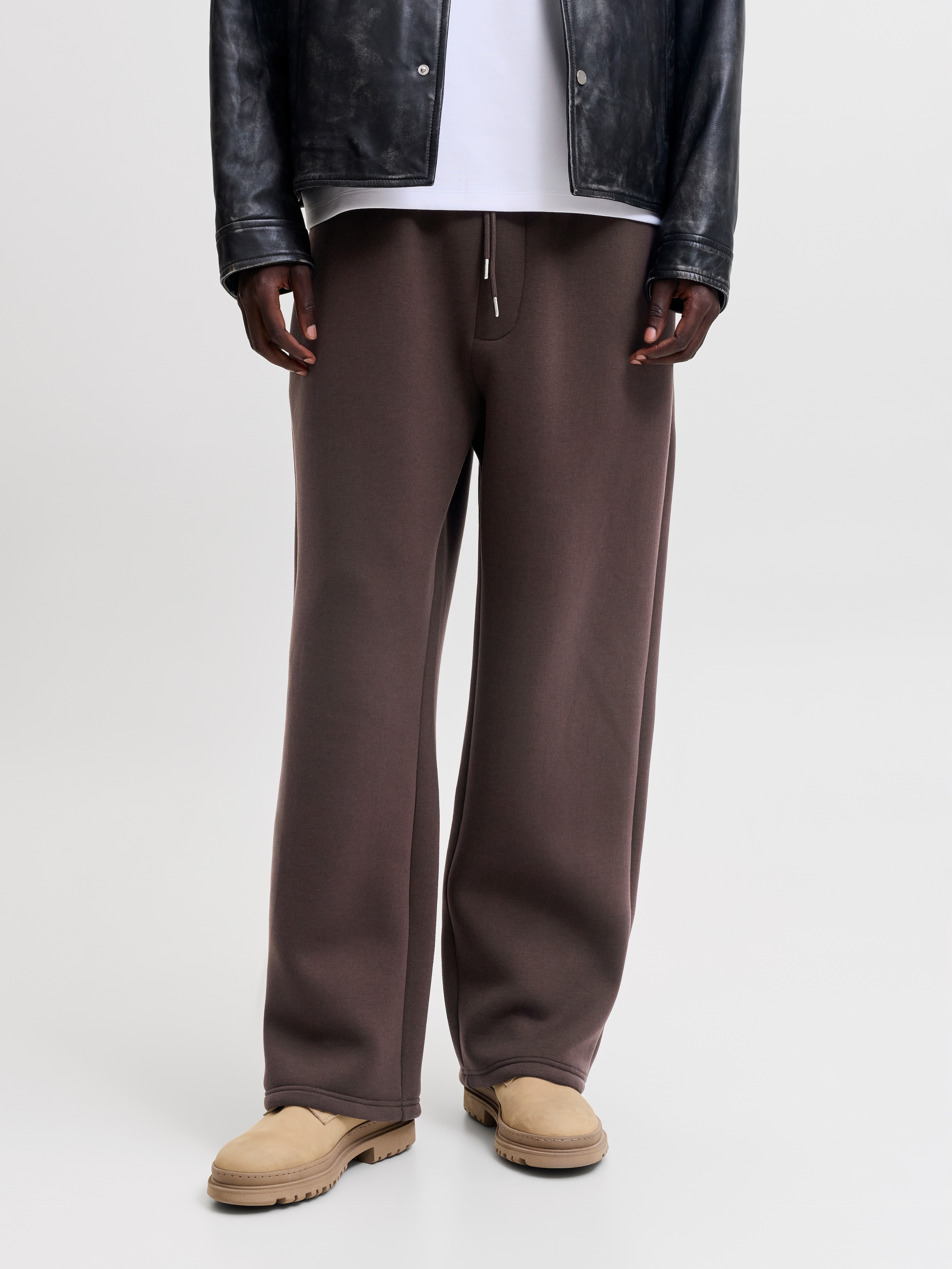 Image of Jack & Jones Sweathose "JPSTBILL LEGACY SCUBA UNC SWT PANTS NOOS" Materialmix, locker geschnitten