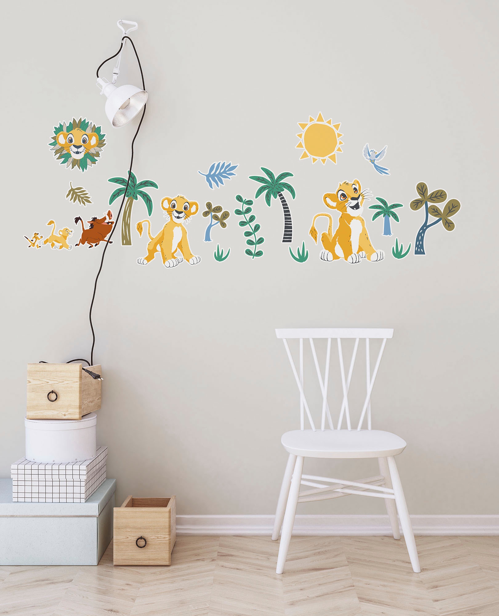 Image of Komar Wandtattoo "Lion King Faraway Oasis - Grösse 50 x 70 cm" selbstklebend, Wandsticker, Kinderzimmer