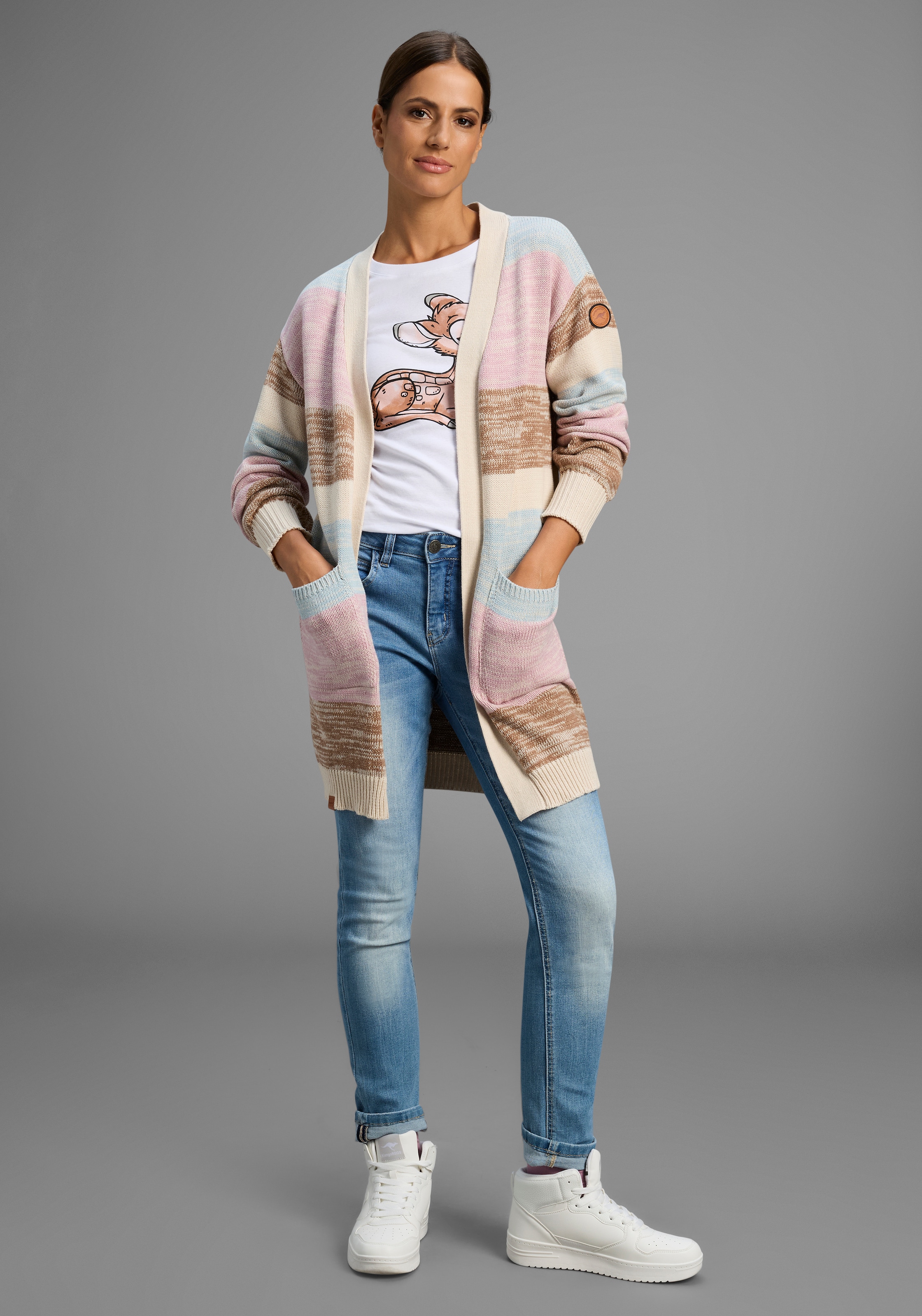 KangaROOS Strickjacke in offener Long-Form