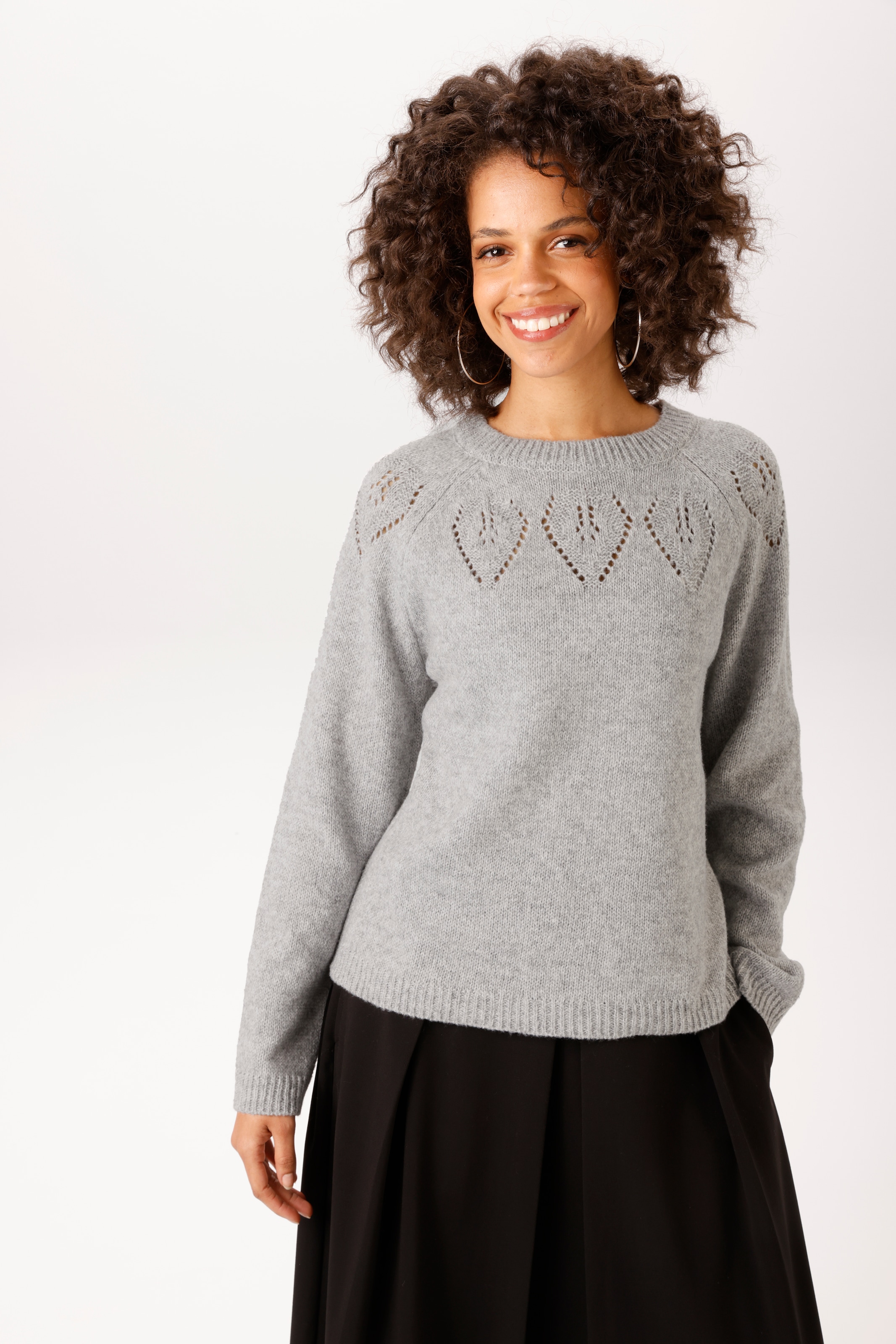 Image of Aniston CASUAL Strickpullover mit blattförmigen Ajour-Muster - NEUE KOLLEKTION