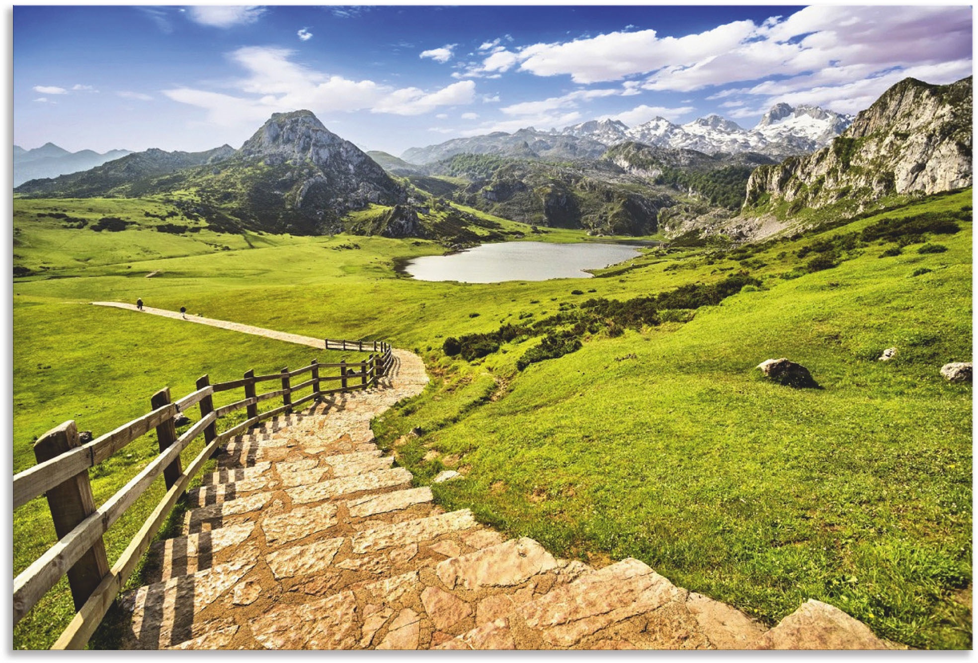 Image of Artland Wandbild »Berglandschaft in Asturien«, Berge & Alpenbilder, (1 St.), in vielen Grössen & Produktarten - Alubild / Outdoorbild für den Aussenbereich, Leinwandbild, Poster, Wandaufkleber / Wandtattoo auch für Badezimmer geeignet bei Ackermann Versan