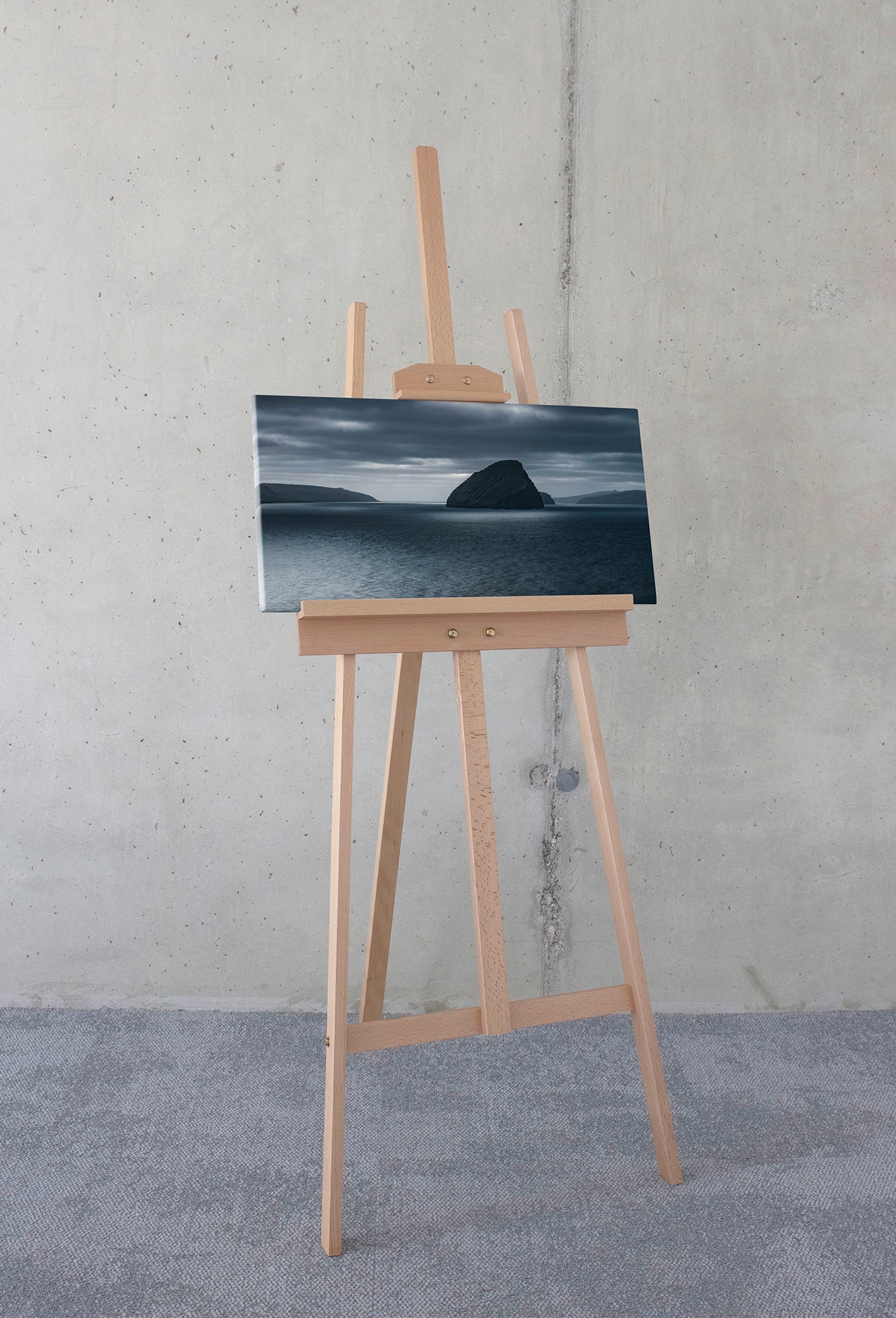 Komar Leinwandbild »Silver Sea - Grösse 60 x 30 cm«, Baum-Blätter-Natur-Berge-Blumen-Foto-Jahreszeiten-Landschaft-Meer-Strand-Palmen, (Packung, 1 St.), Keilrahmenbild mi Echtholzrahmen