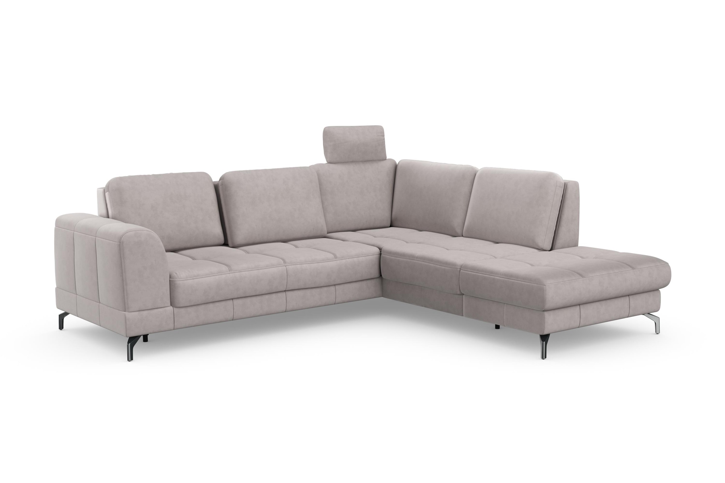 sit&more Ecksofa »Bendigo L-Form«, inklusive Sitztiefenverstellung, Bodenfreiheit 12 cm, in 2 Fussfarben