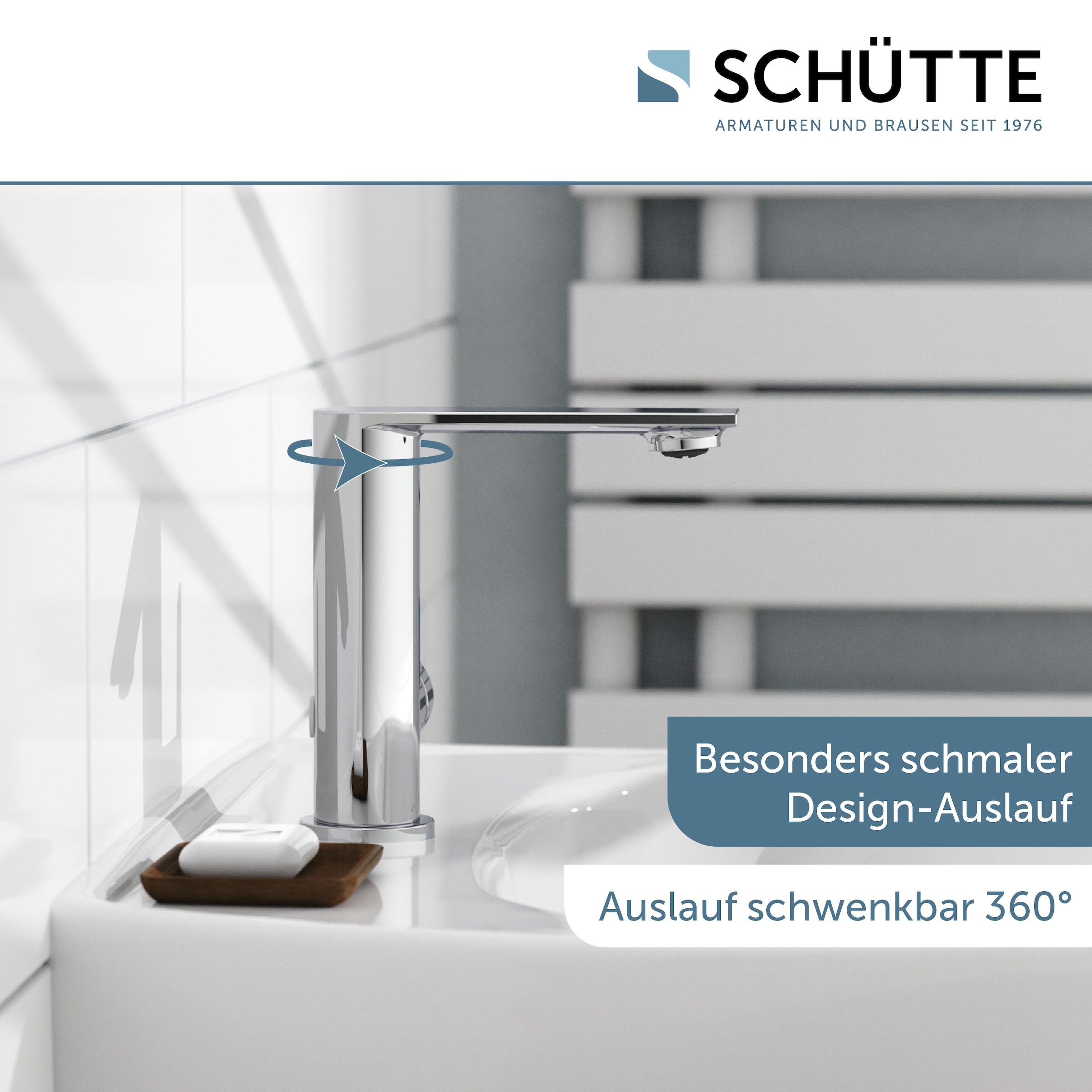 Schütte Waschtischarmatur »ARIZONA« Wasserhahn Ablaufgarnitur Exzenter Energiesparende Cold-Start-Funktion