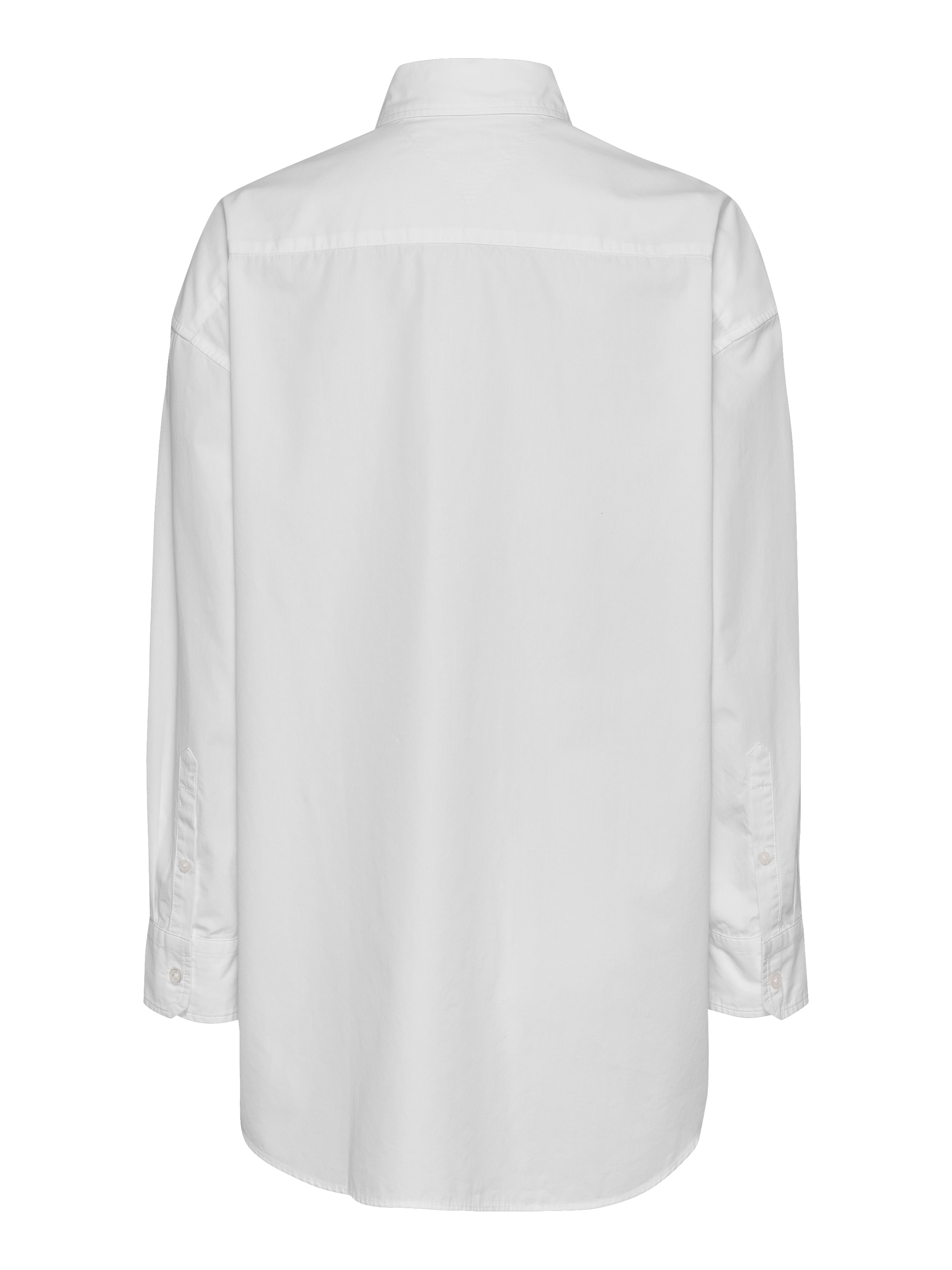 Tommy Jeans Curve Hemdbluse »TJW OVS BADGE POPLIN SHIRT EXT«, in Grossen Grössen, Popeline, Langarm, Badge