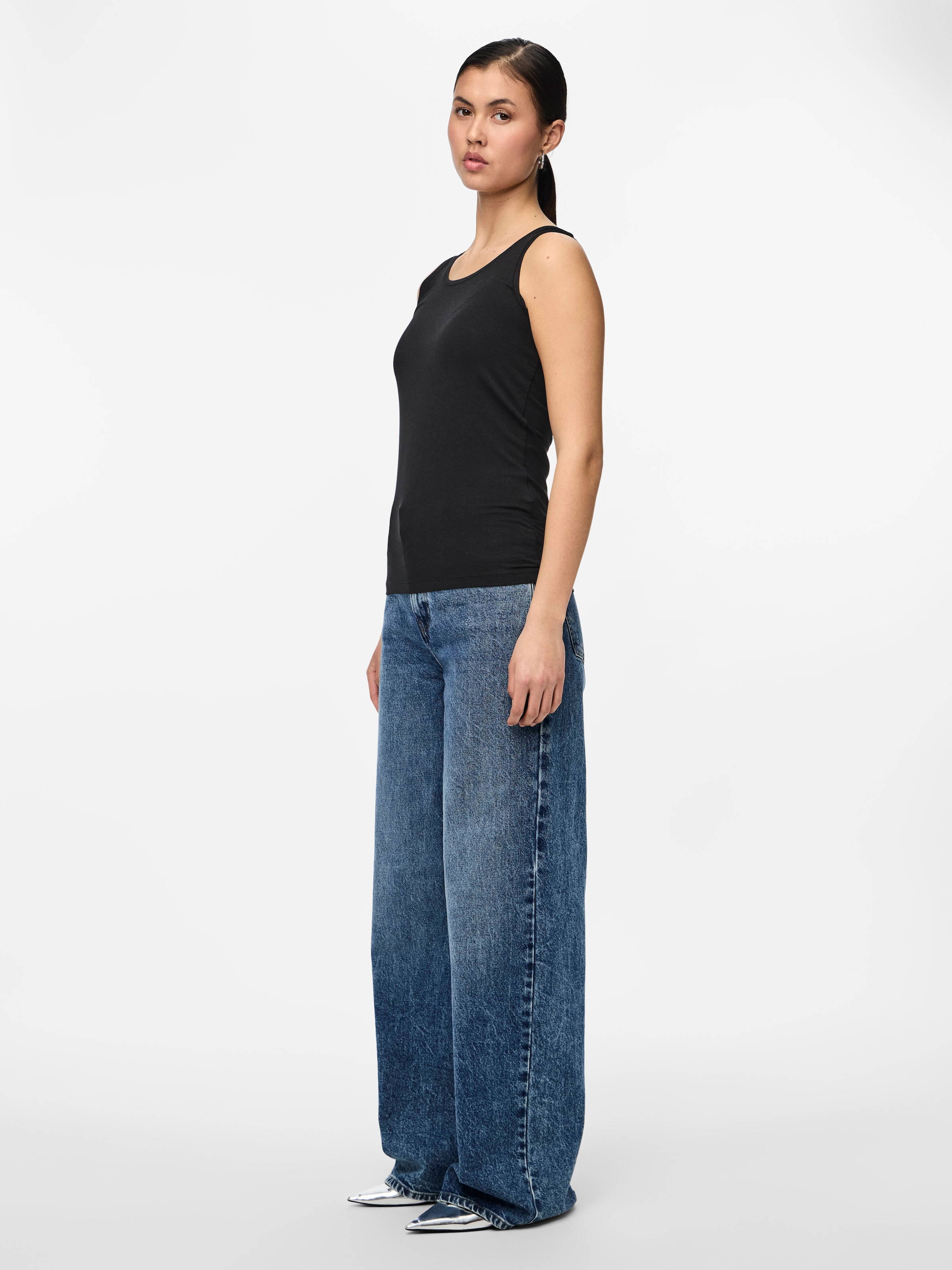 pieces Tanktop »PCSIRENE TANK TOP JRS NOOS« Baumwollmischung, slim fit