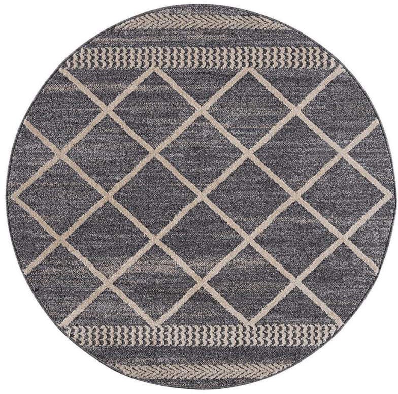 Carpet City Teppich »Art 2645« rund 7 mm Höhe Kurzflor, Rauten-Optik, ideal für Flur & Diele