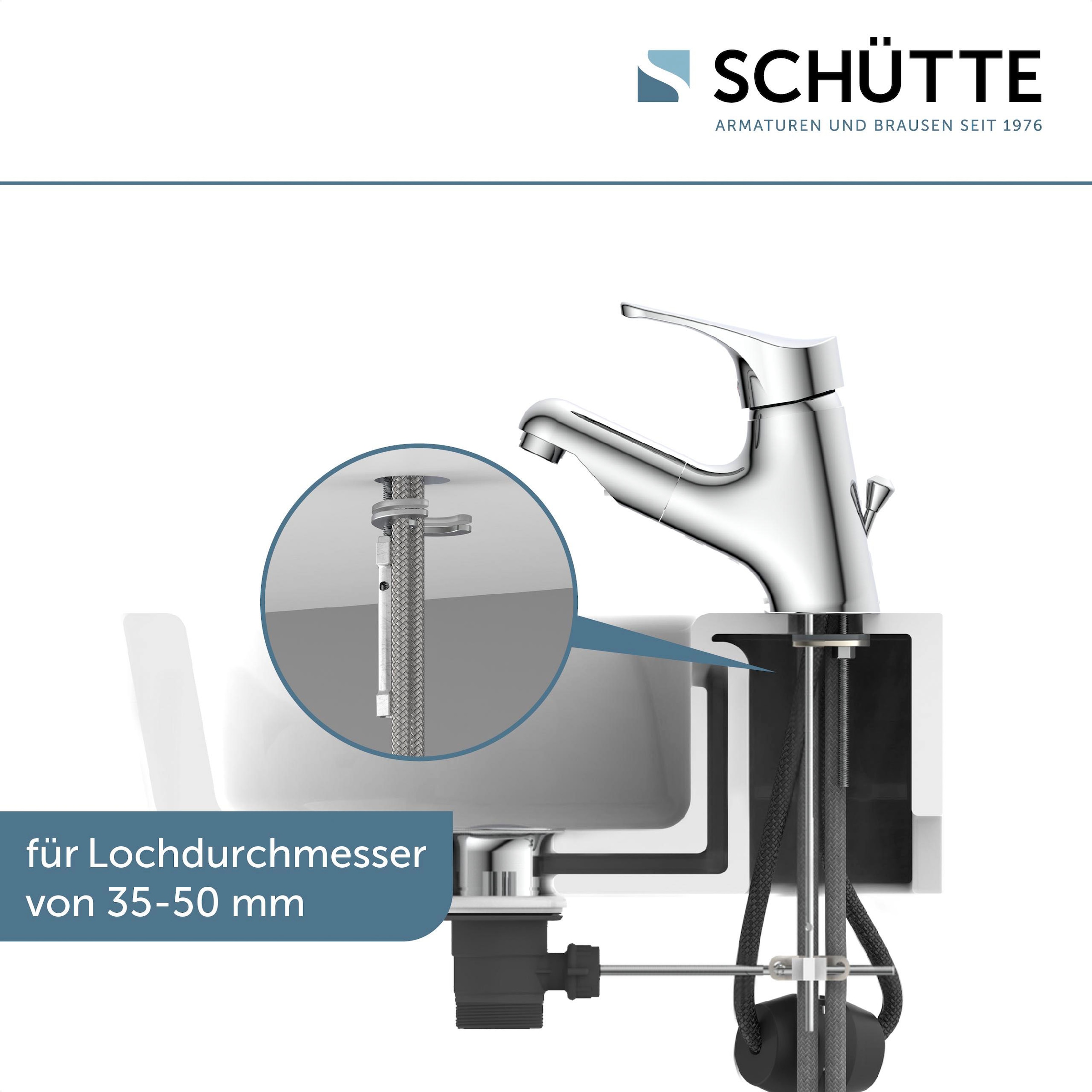 Schütte Robinet de lavabo »Attica« Ensemble,  avec douchette extractible et barre de traction, robinet, mitigeur