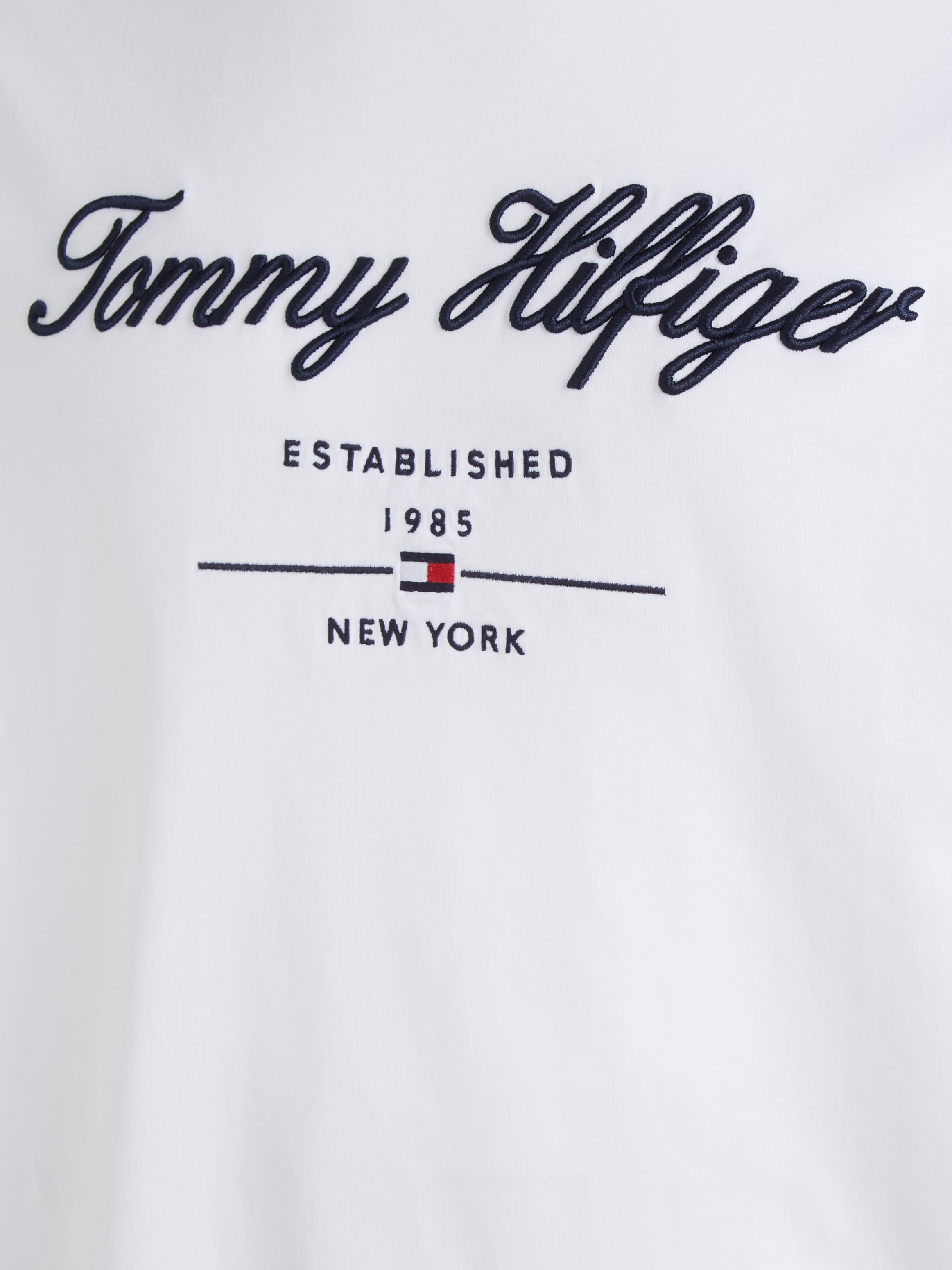 Tommy Hilfiger T-shirt »SCRIPT LOGO TEE« mit aufgesticktem Logo
