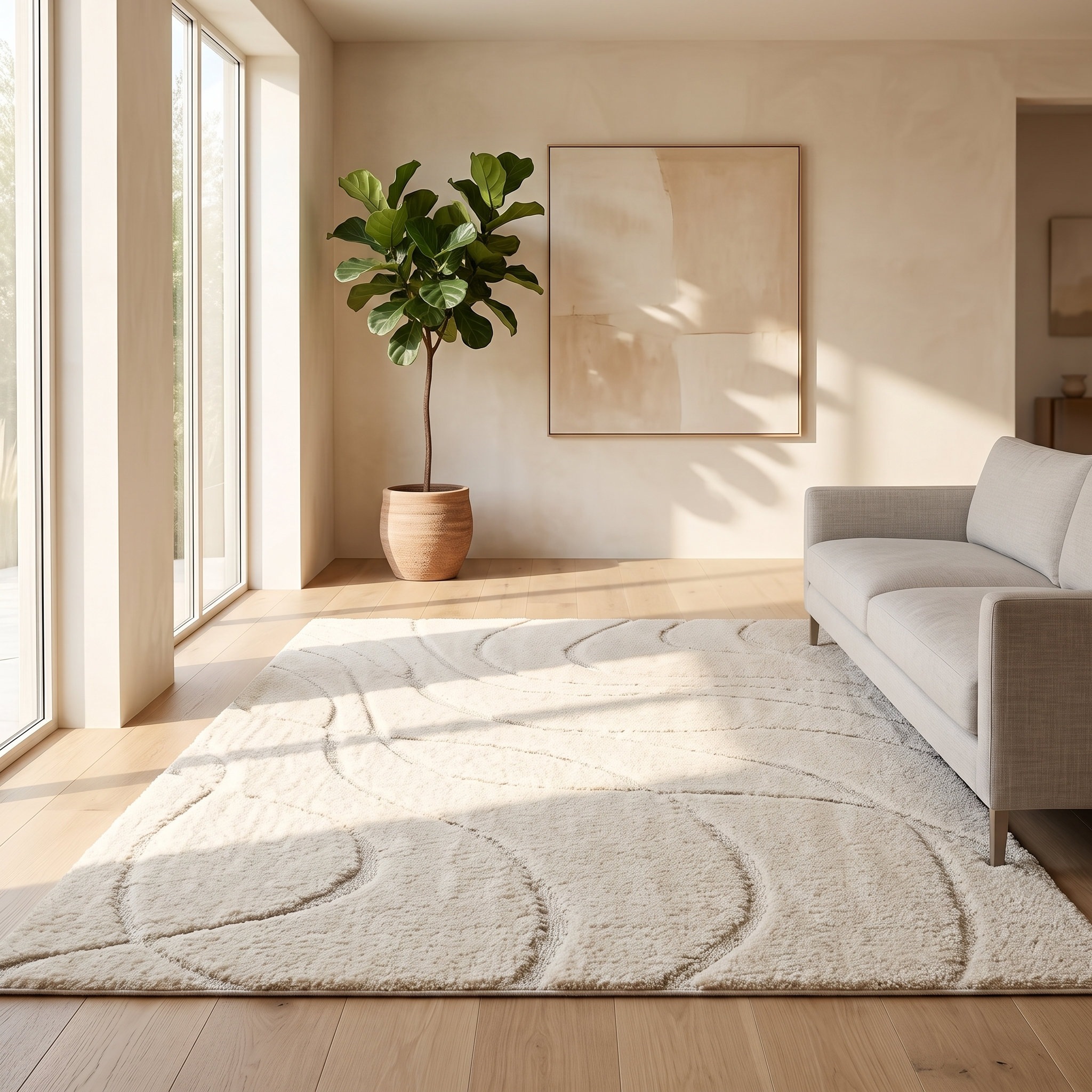 GOODproduct Teppich »Lavia, Wellenmuster, Hoch-Tief« rechteckig 20 mm Höhe Linienmuster, modernes Design, 3D Optik, Designteppich, Wohnzimmer