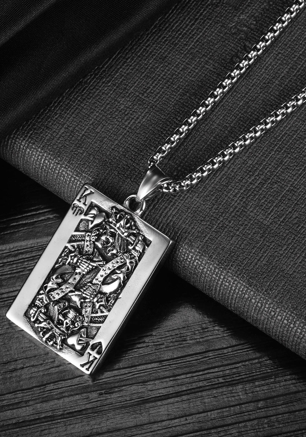 Firetti Kette mit Anhänger "Schmuck Geschenk Poker Skull"