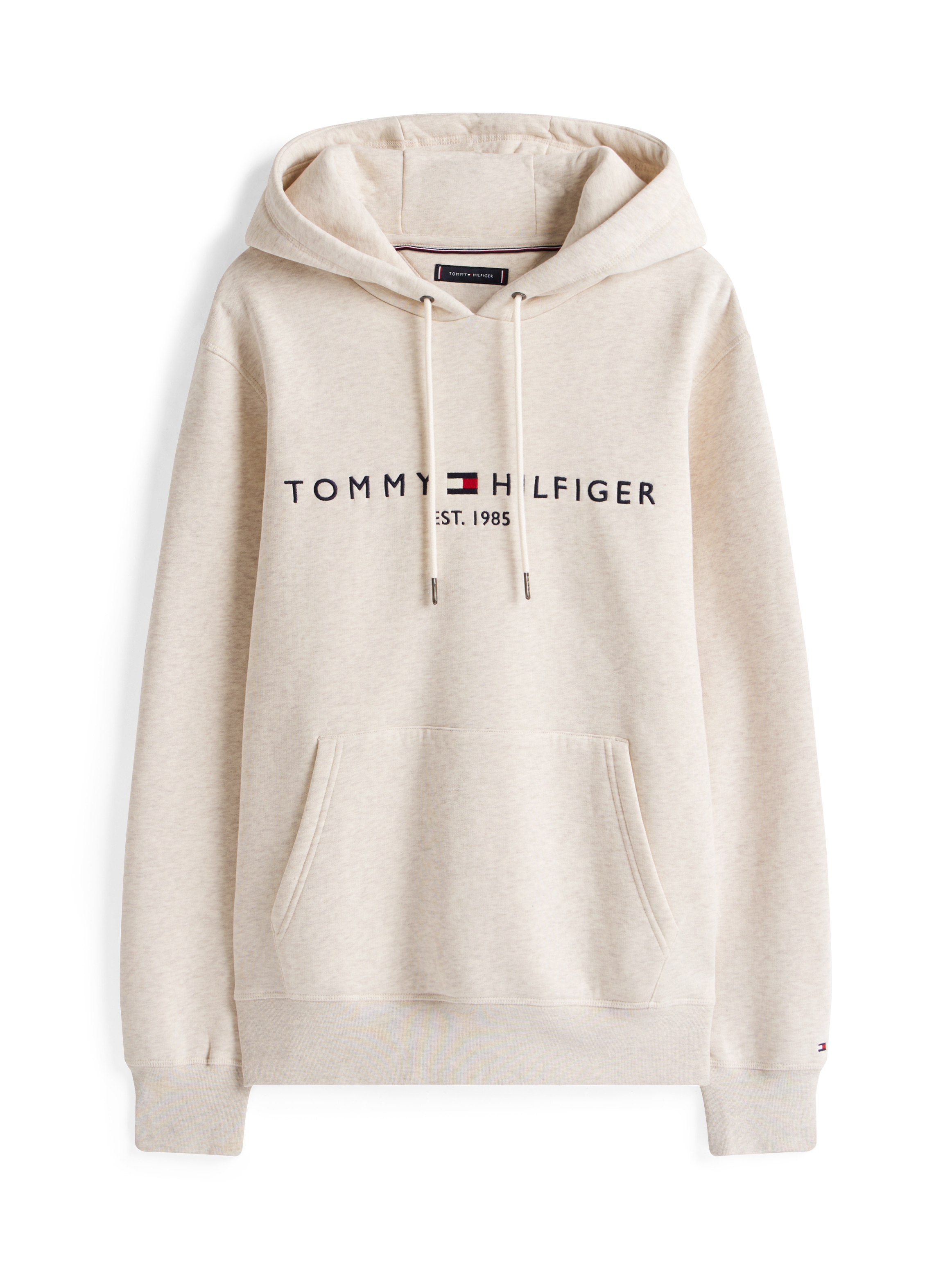 Tommy Hilfiger Sweat à capuche »TOMMY LOGO HOODY mit Kapuze und Kängurutasche«, unifarben, casual, regular fit, Baumwollmix, Kapuze
