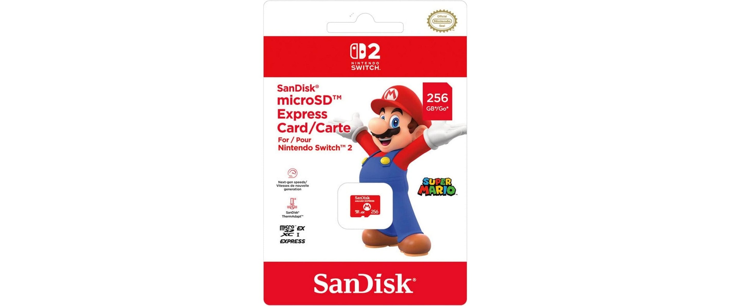 Image of Nintendo Speicherkarte "SanDisk Express 256 GB" ( 880 MB/s Lesegeschwindigkeit)
