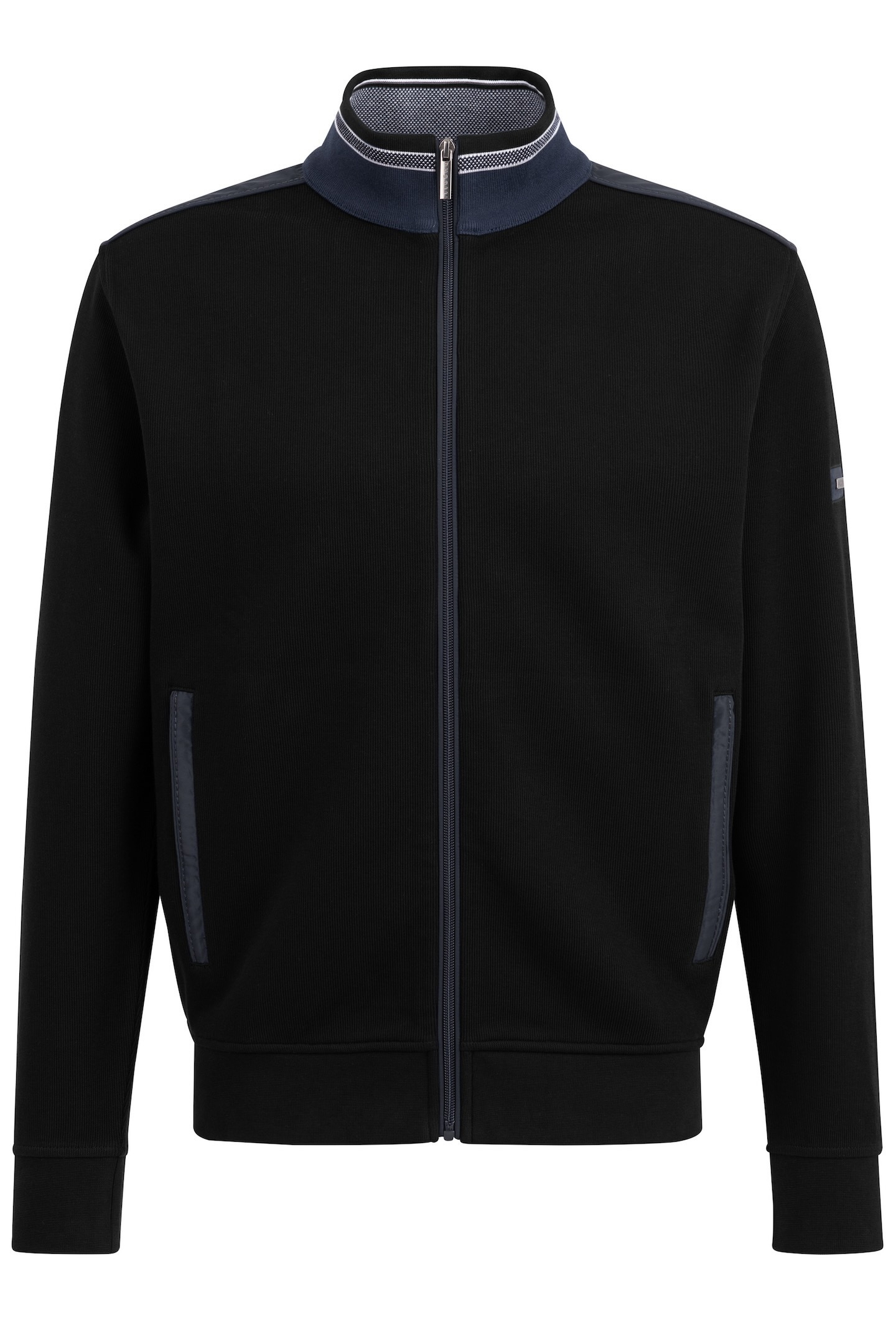 bugatti Sweatjacke mit Stehkragen