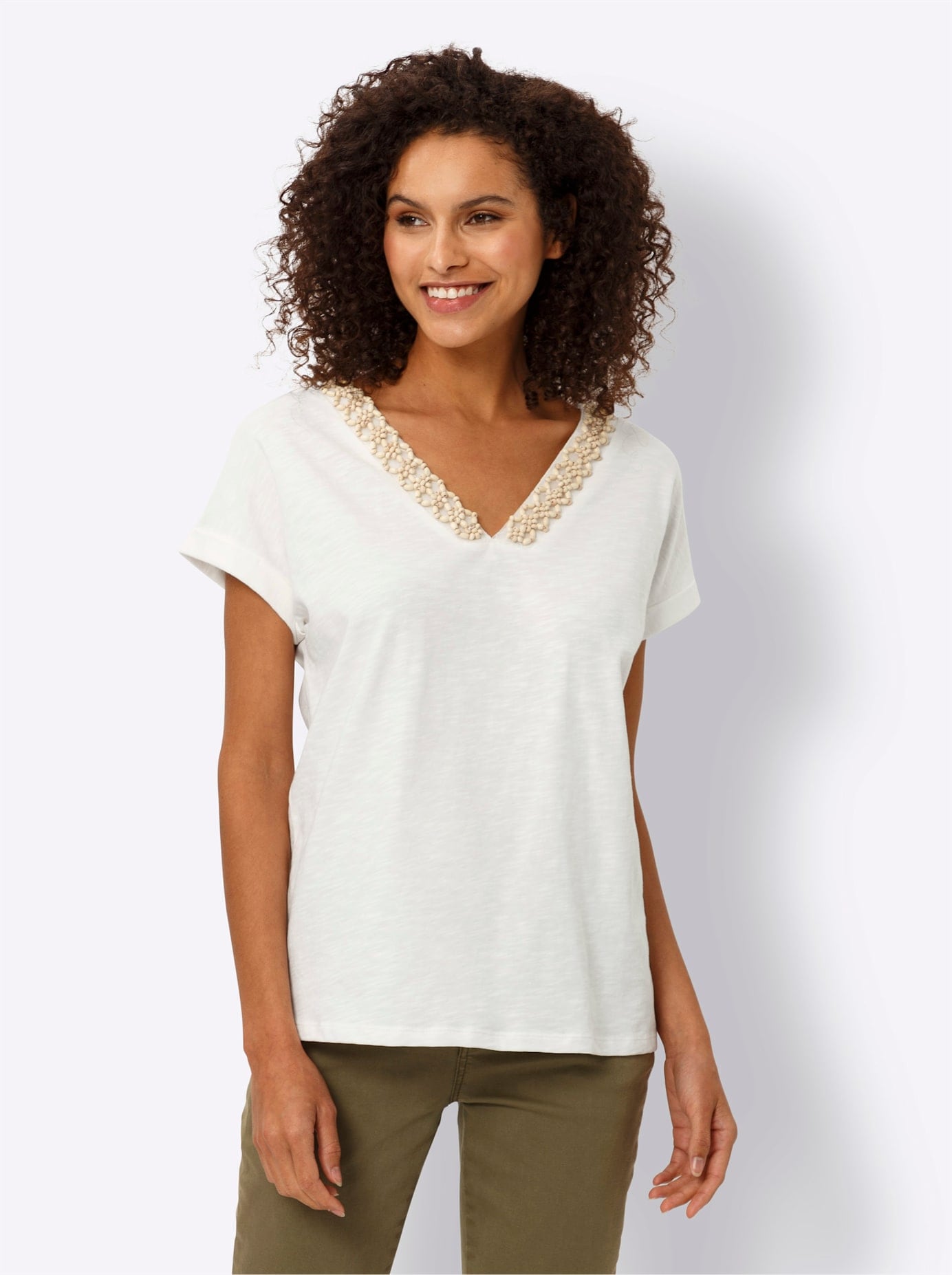 heine V-Shirt »Shirt«, (1 tlg.)