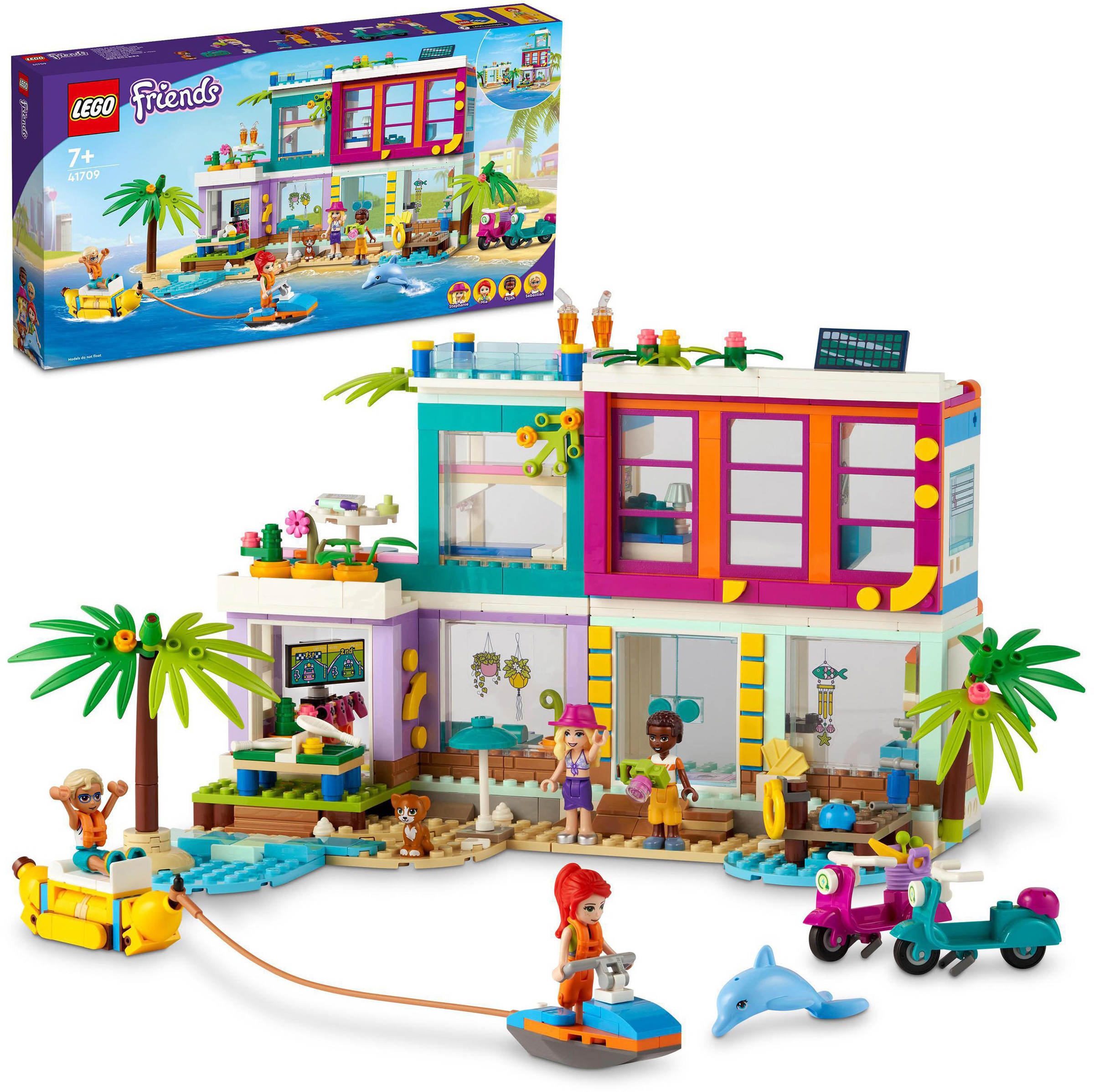 Image of LEGO® Konstruktionsspielsteine »Ferienhaus am Strand (41709), LEGO® Friends«, (686 St.), Made in Europe bei Ackermann Versand Schweiz