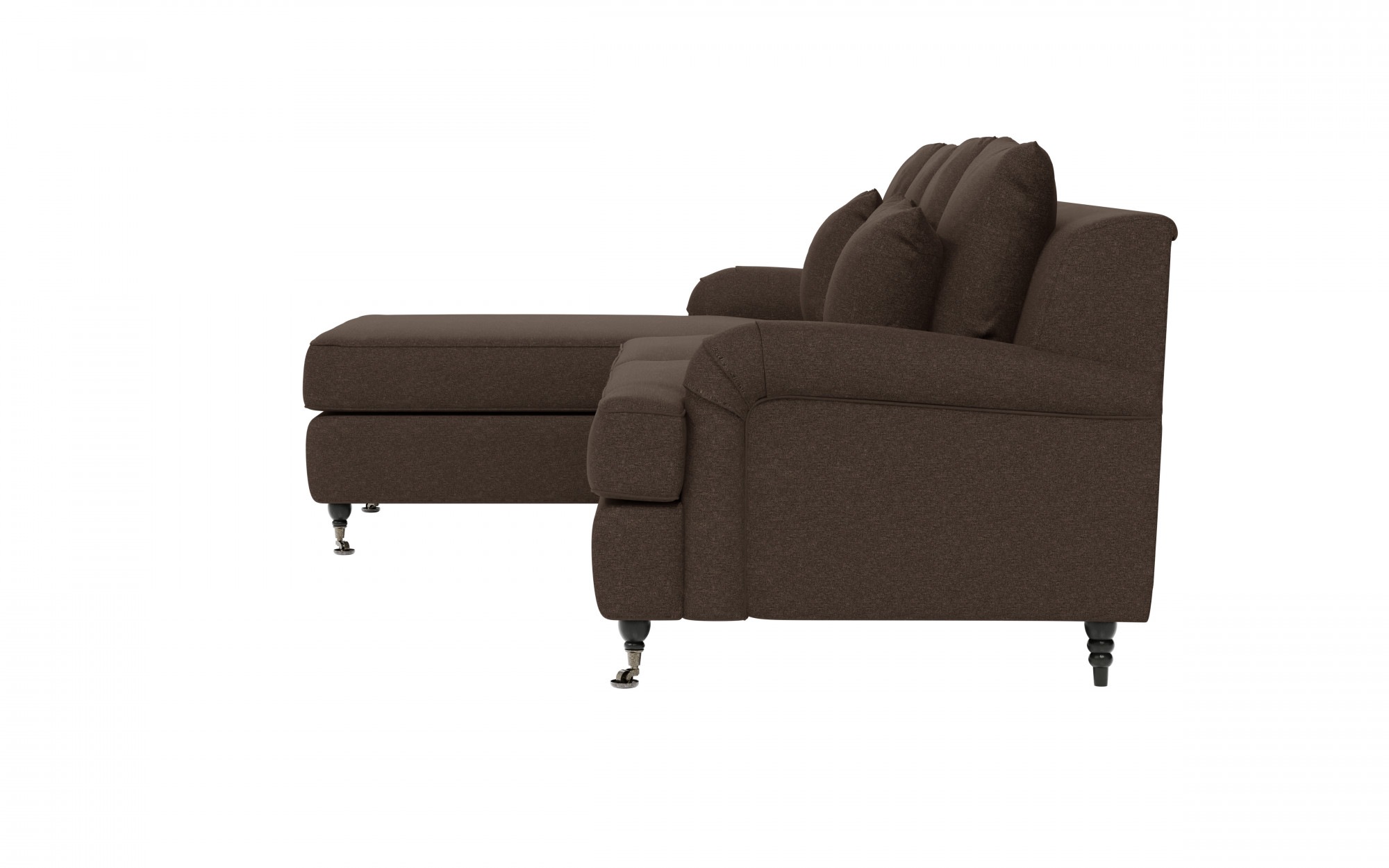 Guido Maria Kretschmer Home&Living Ecksofa »NORIN L-Form«, zwei Fussarten: vorne - Rollen, hinten - Holzfüsse