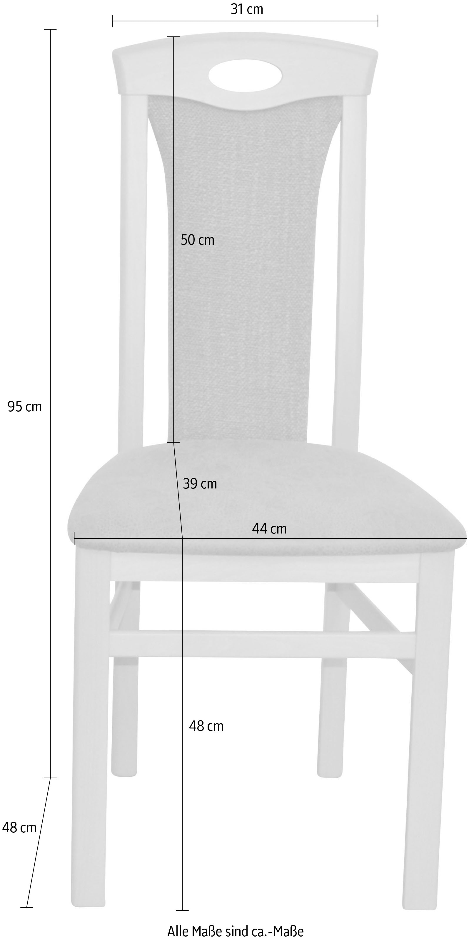 HOFMANN LIVING AND MORE 4-Fussstuhl, (Set), 2 St., Polyester-Kunstleder