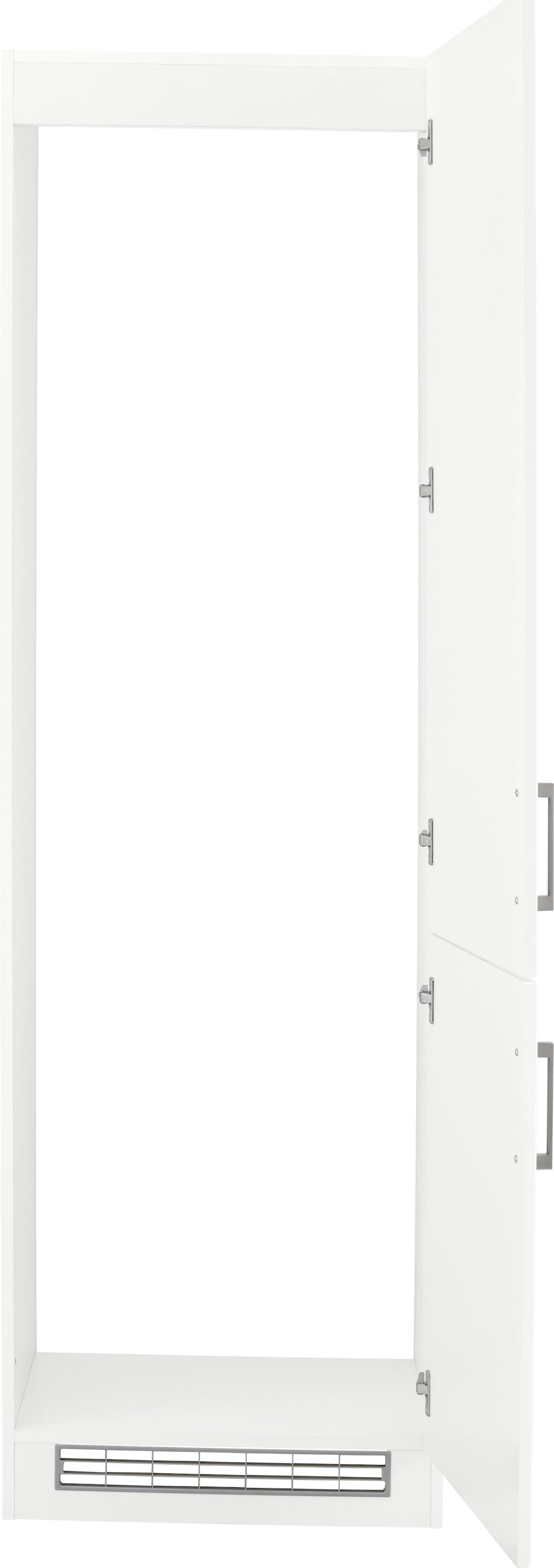 KOCHSTATION Kühlumbauschrank »KS-Tinnum« 60 cm breit, 200 cm hoch, Metallgriffe, mit Nischenmass 178 cm