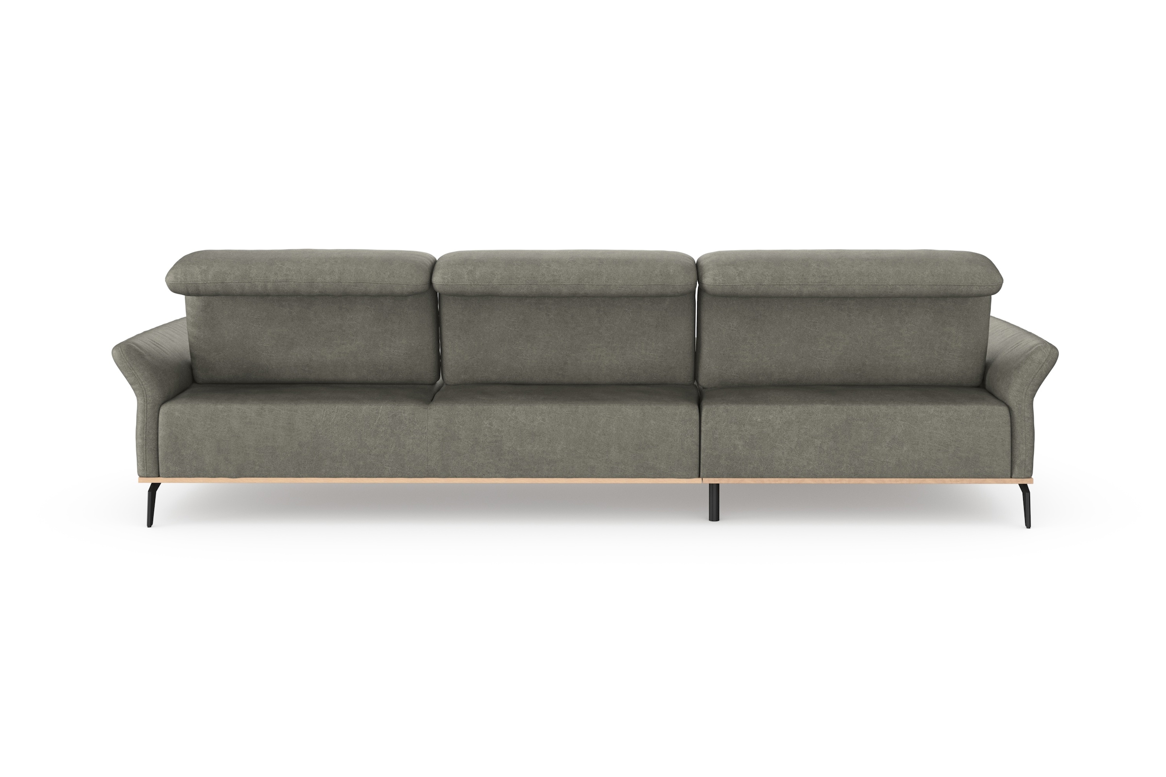 Places of Style Ecksofa »Fjord L-Form«, massiv, wahlweise mit Armlehnfunktion, Kopf- Sitztiefenverstellung