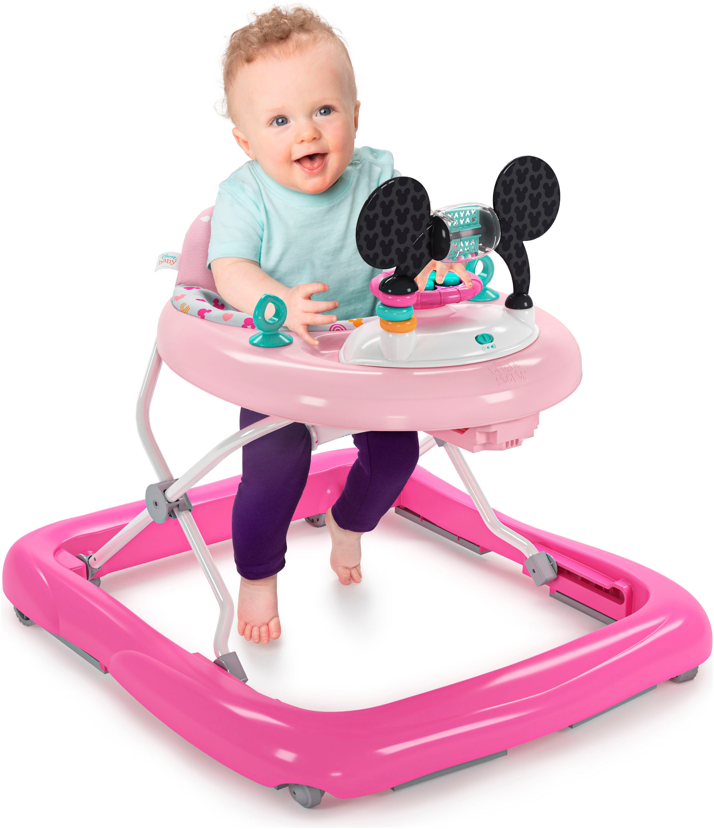 Bright Starts Trotteur »MINNIE MOUSE Tiny Trek™ Walker, Forever Besties™, 2-in-1 Walker« mit Licht und Sound