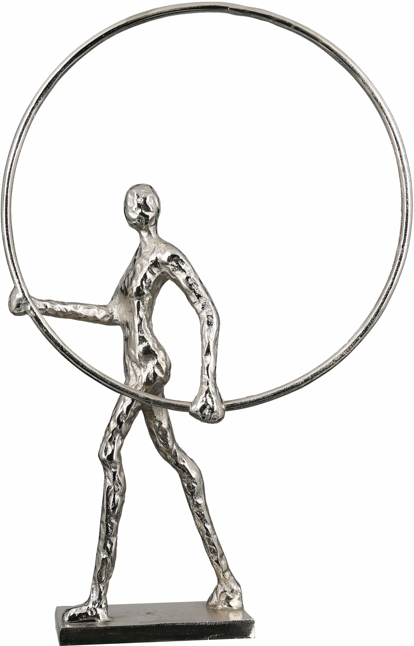 Image of Casablanca by Gilde Dekofigur »Skulptur Gym, antikfinish«, (1 St.), Dekoobjekt, Höhe 34 cm, aus Aluminium vernickelt, goldfarben- oder silberfarben, Wohnzimmer bei Ackermann Versand Schweiz