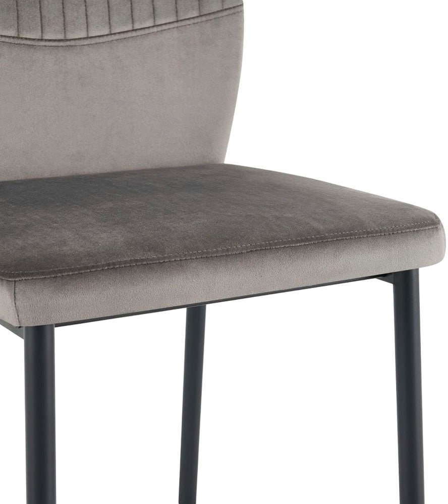 GOODproduct Ensemble de salle à manger »Nora, Set, 5-tlg« Ensemble, 5 tlg. avec 4 chaises confortables, table à manger en pierre frittée aspect céramique