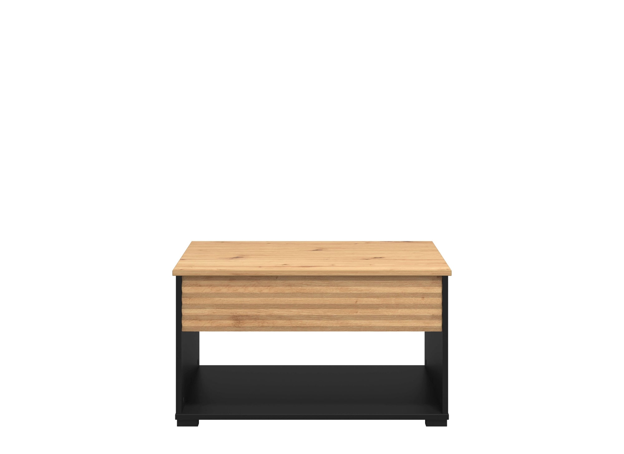 Home affaire Couchtisch »Taranto Kaffeetisch, 80 cm, quadratische Form, modern design«, höhenverstellbar Tischplatte, geschlossenes Fach, schwarz oder weiss