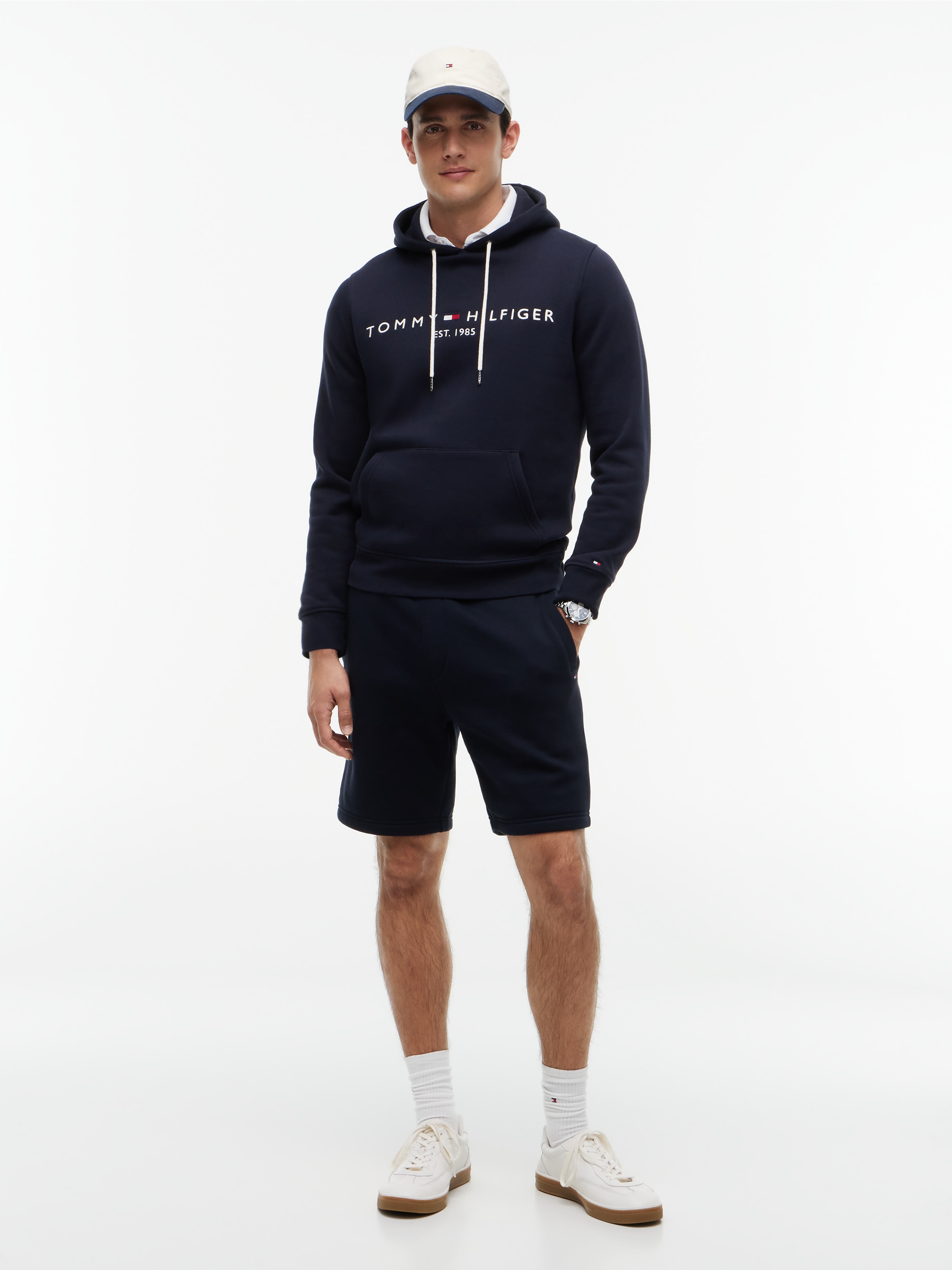 Tommy Hilfiger Sweat à capuche »TOMMY LOGO HOODY«, mélange coton
