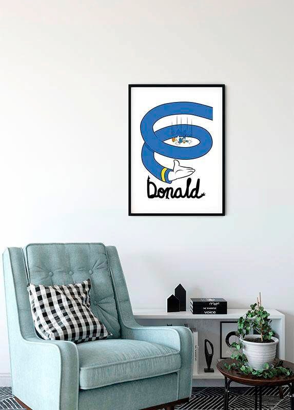 Komar Bild »Donald Duck Spiral«, Disney, (1 St.), Wandbild zur Dekoration im Kinderzimmer - ohne Rahmen