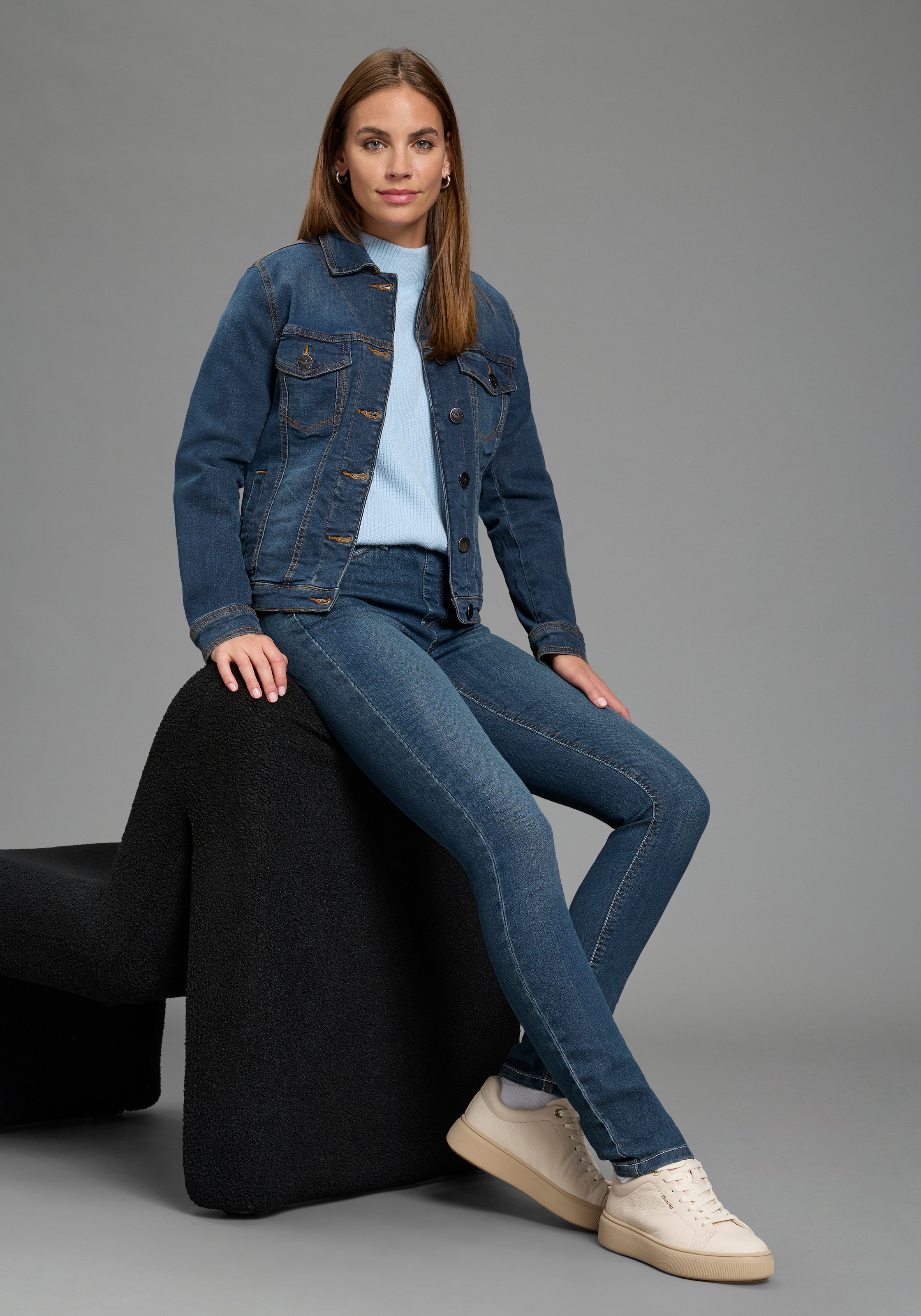 Arizona Jeggings en jeans Paquet, pack de 2,  coupe ajustée, jean skinny, lavage effet usé, taille haute