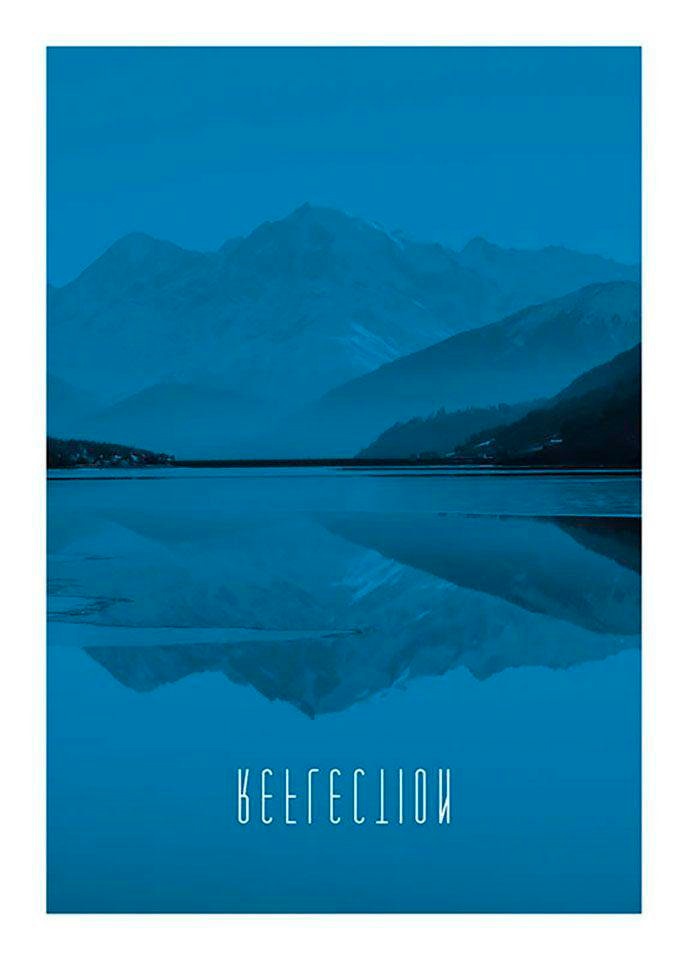 Image of Komar Poster »Word Lake Reflection Blue«, Natur, Höhe: 70cm bei Ackermann Versand Schweiz