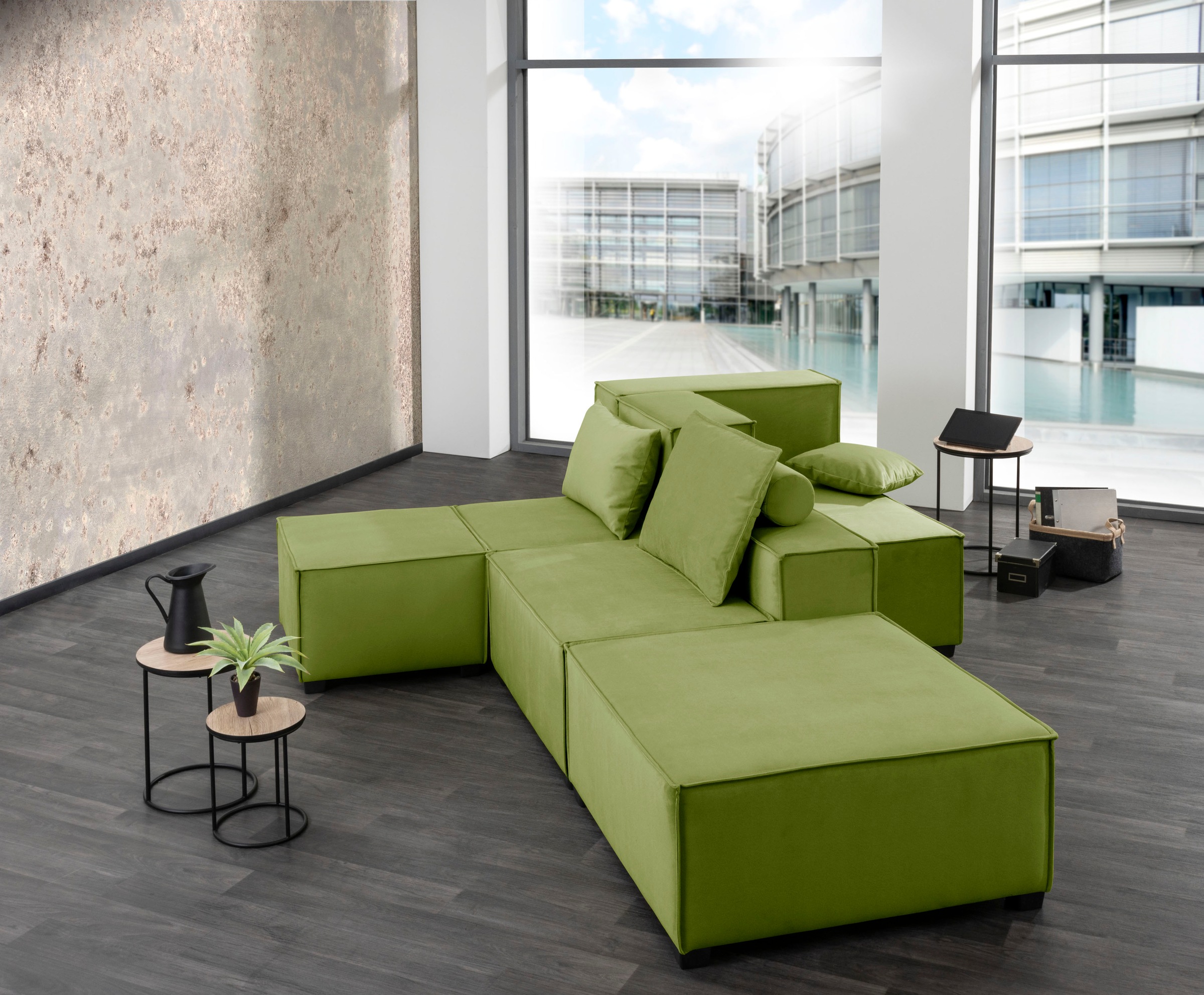 Image of Max Winzer® Wohnlandschaft »MOVE«, (Set), Sofa-Set 03 aus 8 Sitz-Elementen, inklusive 3 Zierkissen, individuell kombinierbar bei Ackermann Versand Schweiz