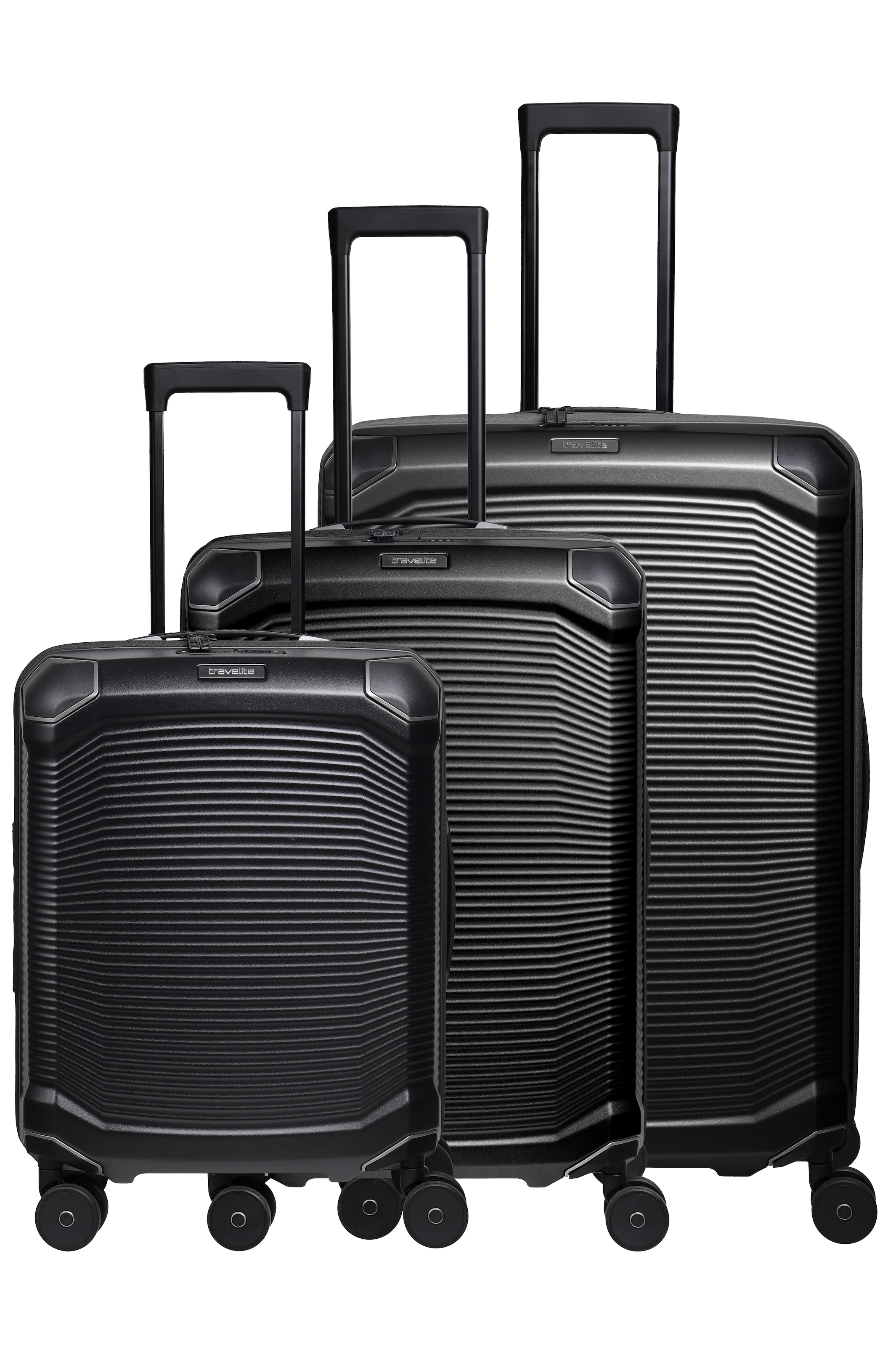 travelite Kit trolley »MILLENNIUM 3-teilig Reisekoffer Hartschale« en polycarbonate léger avec construction stable et compartimentation intérieure