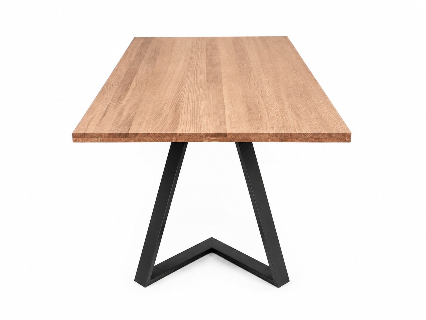 GOODproduct Esstisch »»MALMO« Speisetisch, Küchentisch, Wohntisch, Esszimmertisch« Wildeiche geölt Natur/Smoke, Gerade Kante, schwarzes Metallgestell
