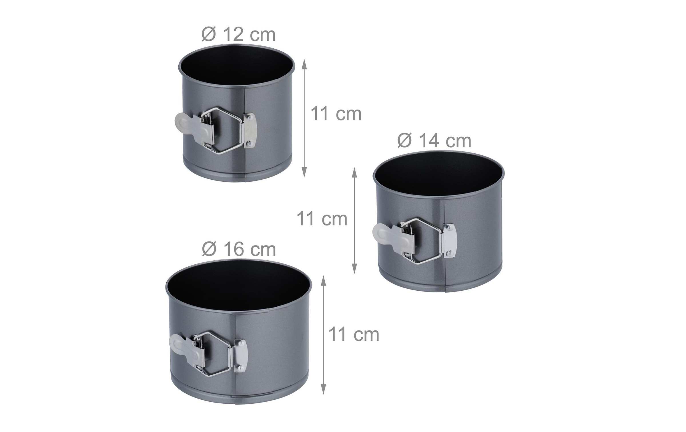 Image of relaxdays Springform "Set 5-teilig, Carbonstahl"