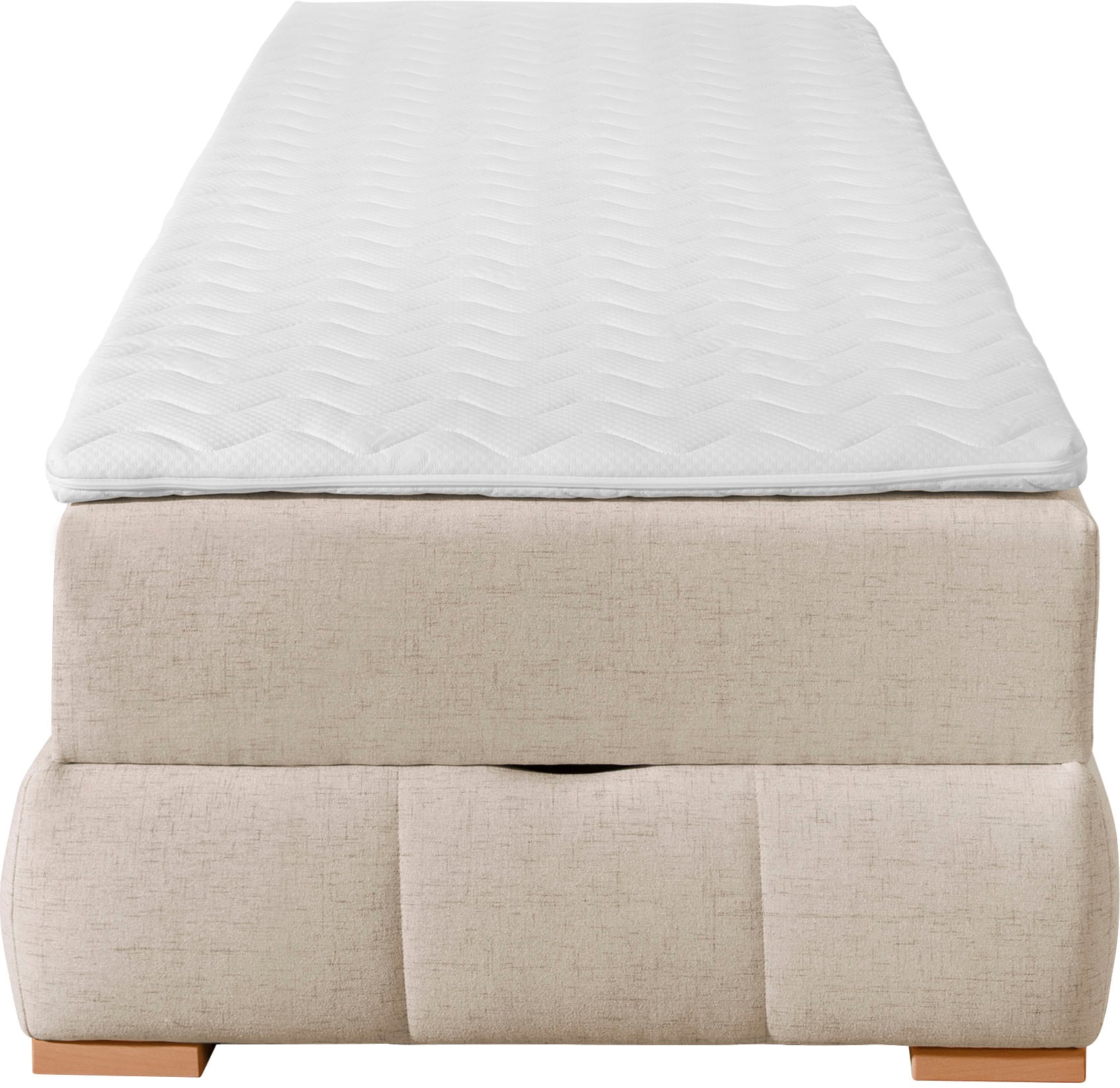 GOODproduct Boxbett »Wehma« ohne Kopfteil, inklusive Topper und Bettkasten